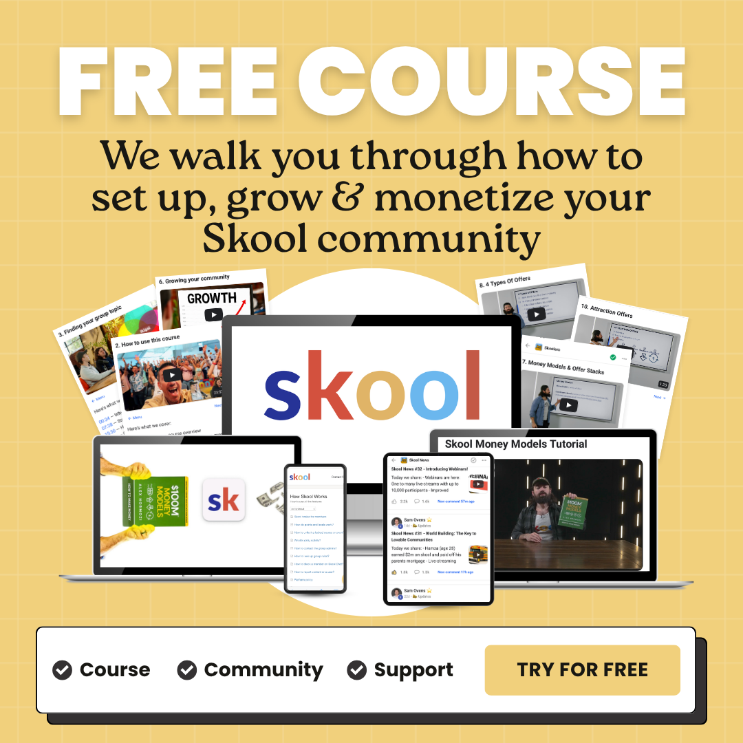 Skool Facebook ad