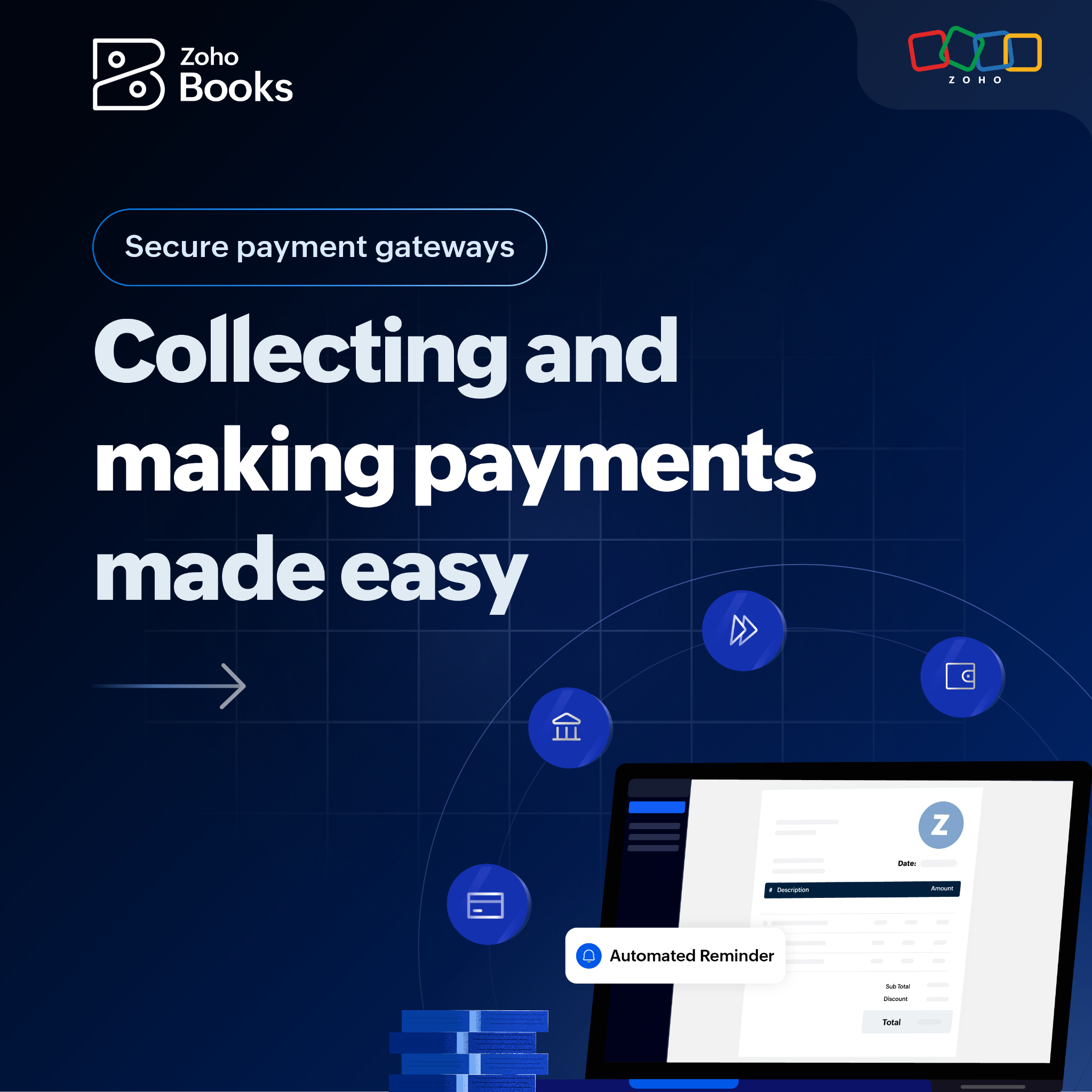 Zoho Books Facebook ad