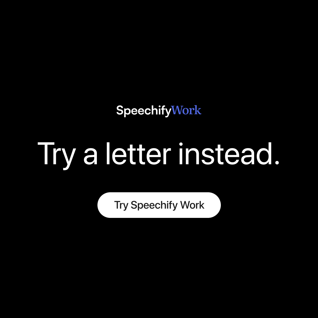 Speechify Facebook ad