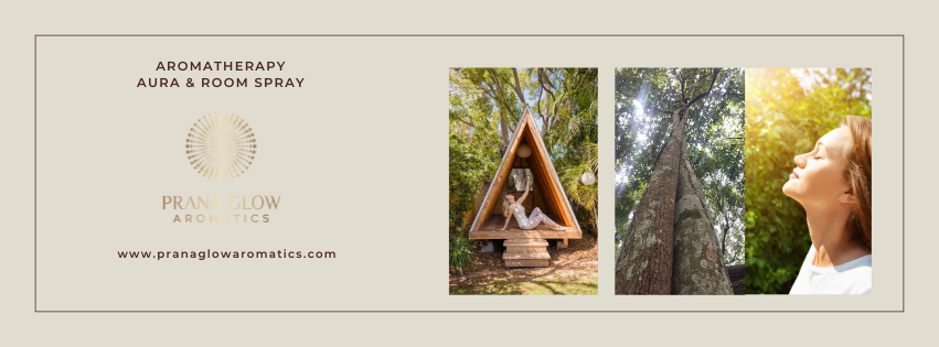 Prana Glow Aromatics Facebook ad: Gold-Infused aromatherapy sprays for ritual, renewal and…