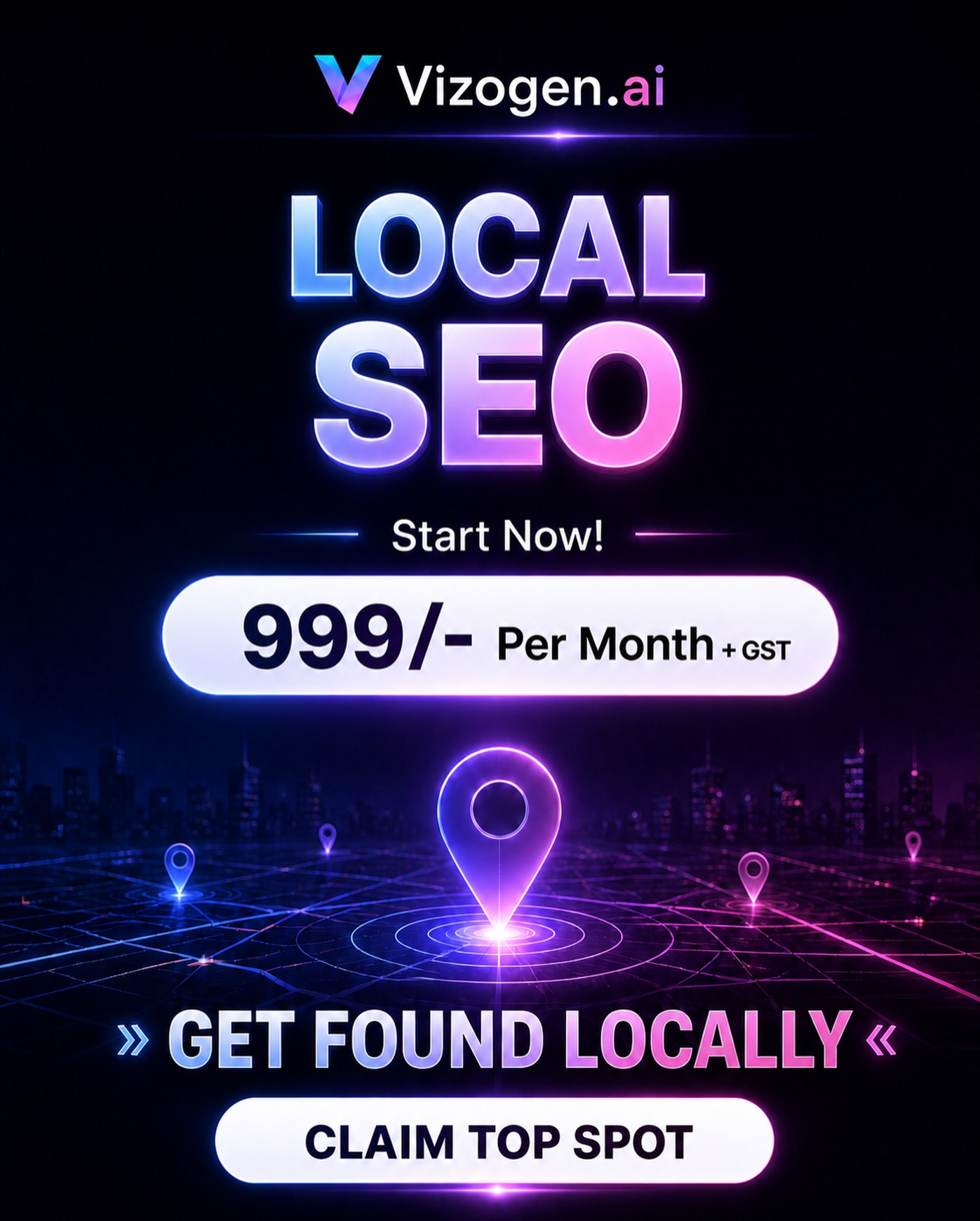 Vizogen.ai Facebook ad: Still managing your Google Business Profile manually?