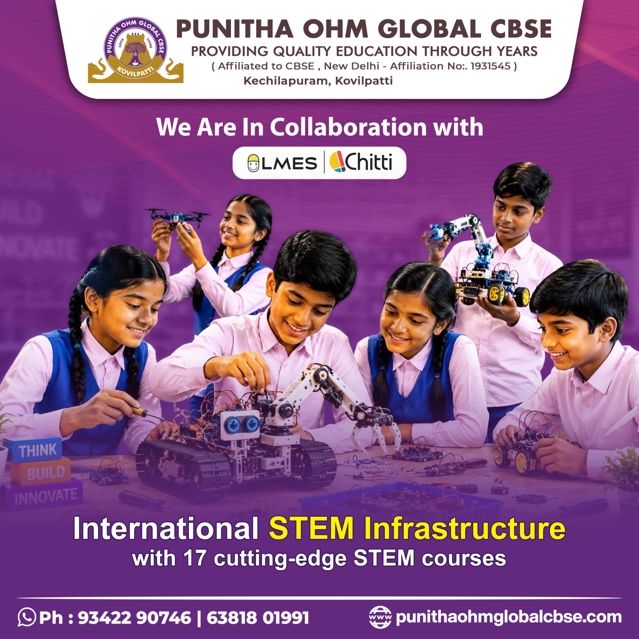 Punitha ohm global cbse school Facebook ad: Admissions Open, Apply Now!