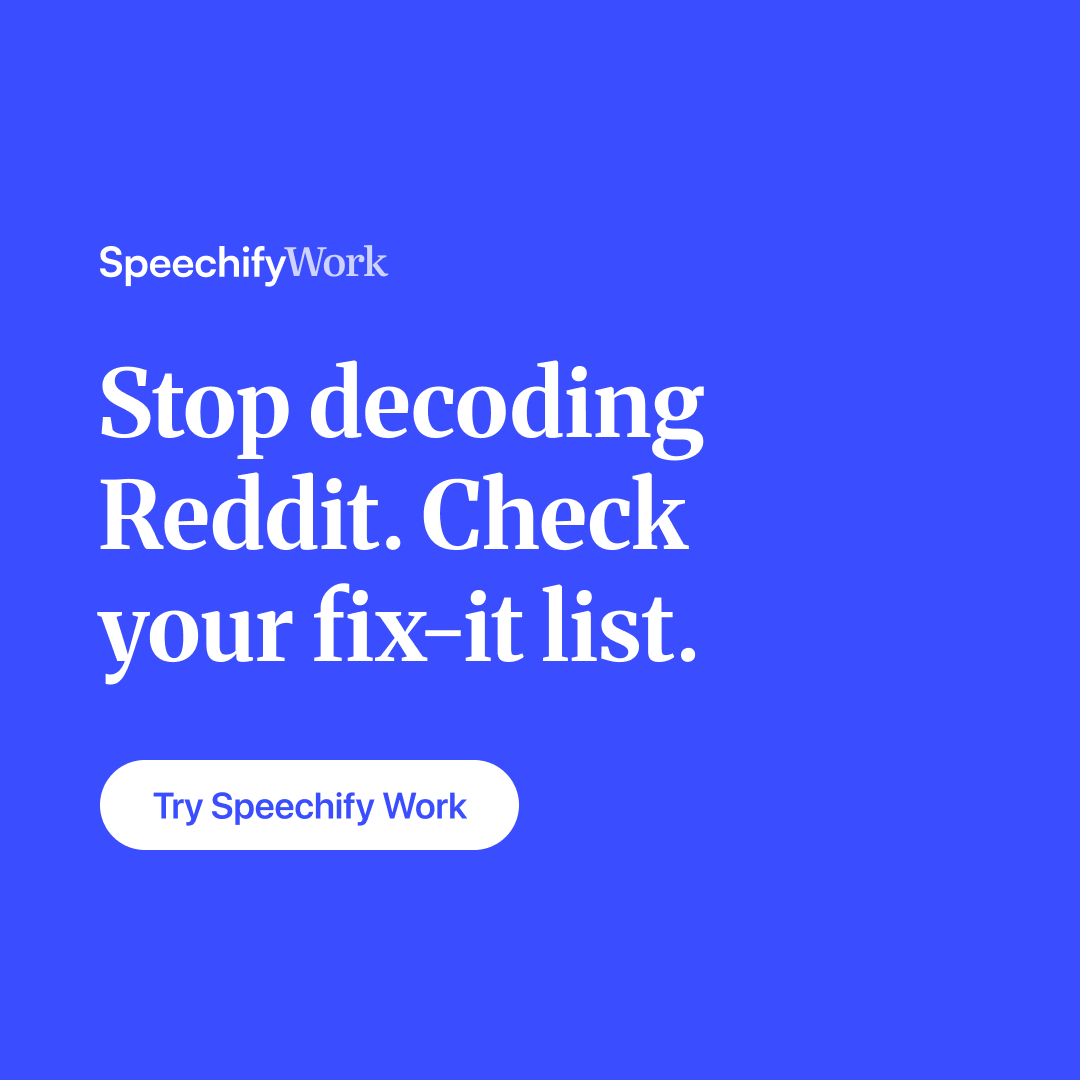 Speechify Facebook ad