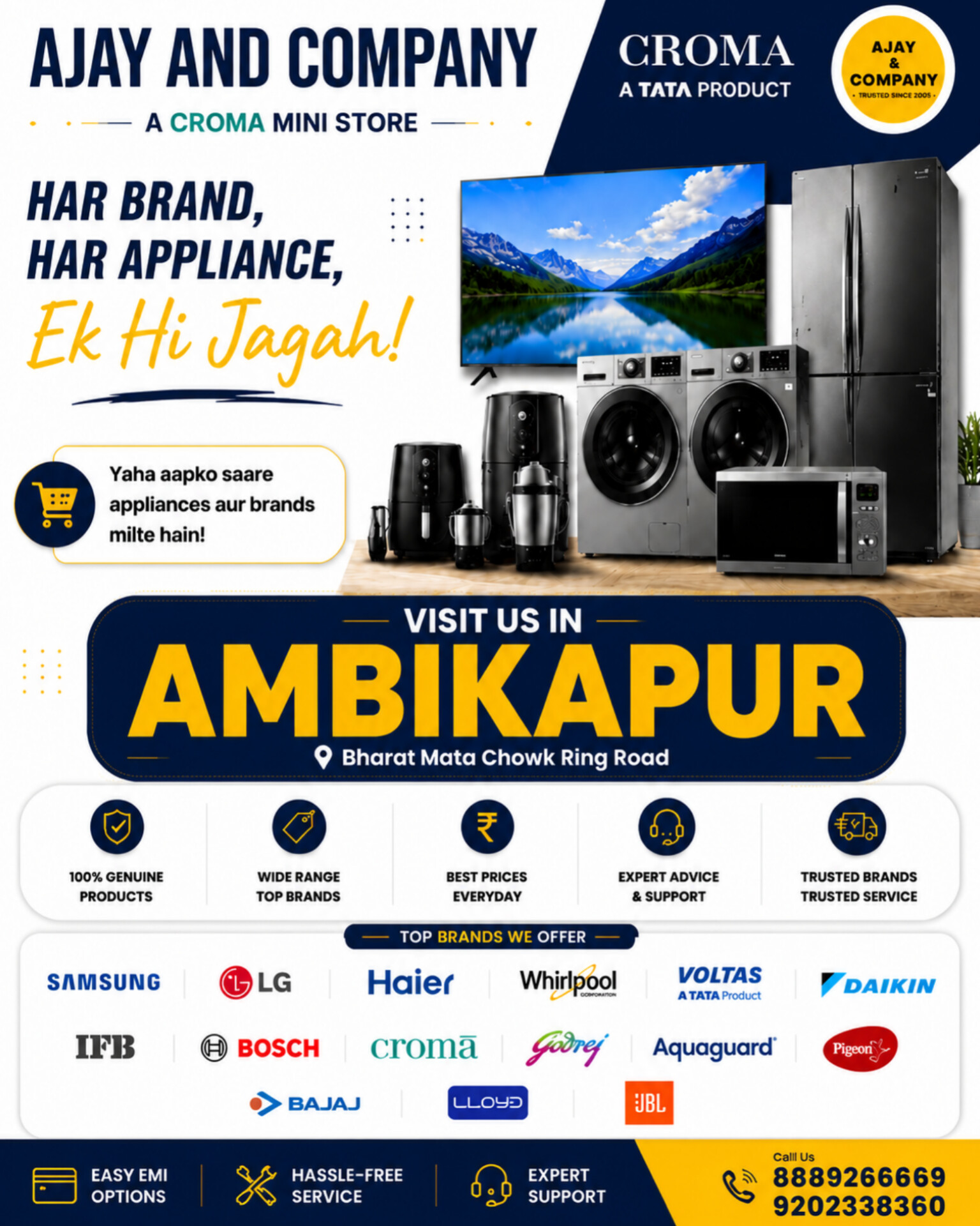 Ajay & Company: Croma Mini Store Facebook ad: Chat with us