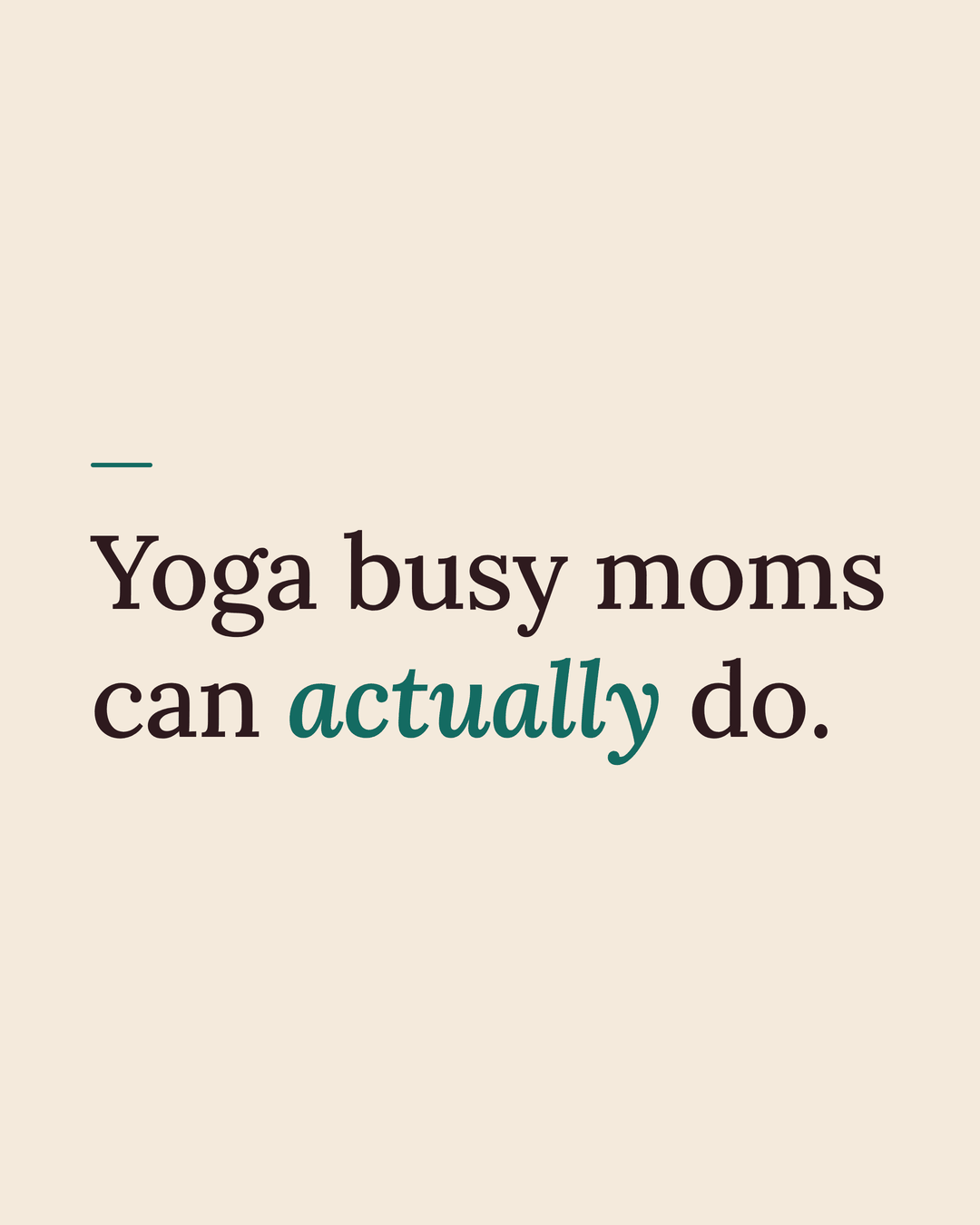 Sarah Judith Creates Facebook ad: I help busy women build a yoga practice that actually fits