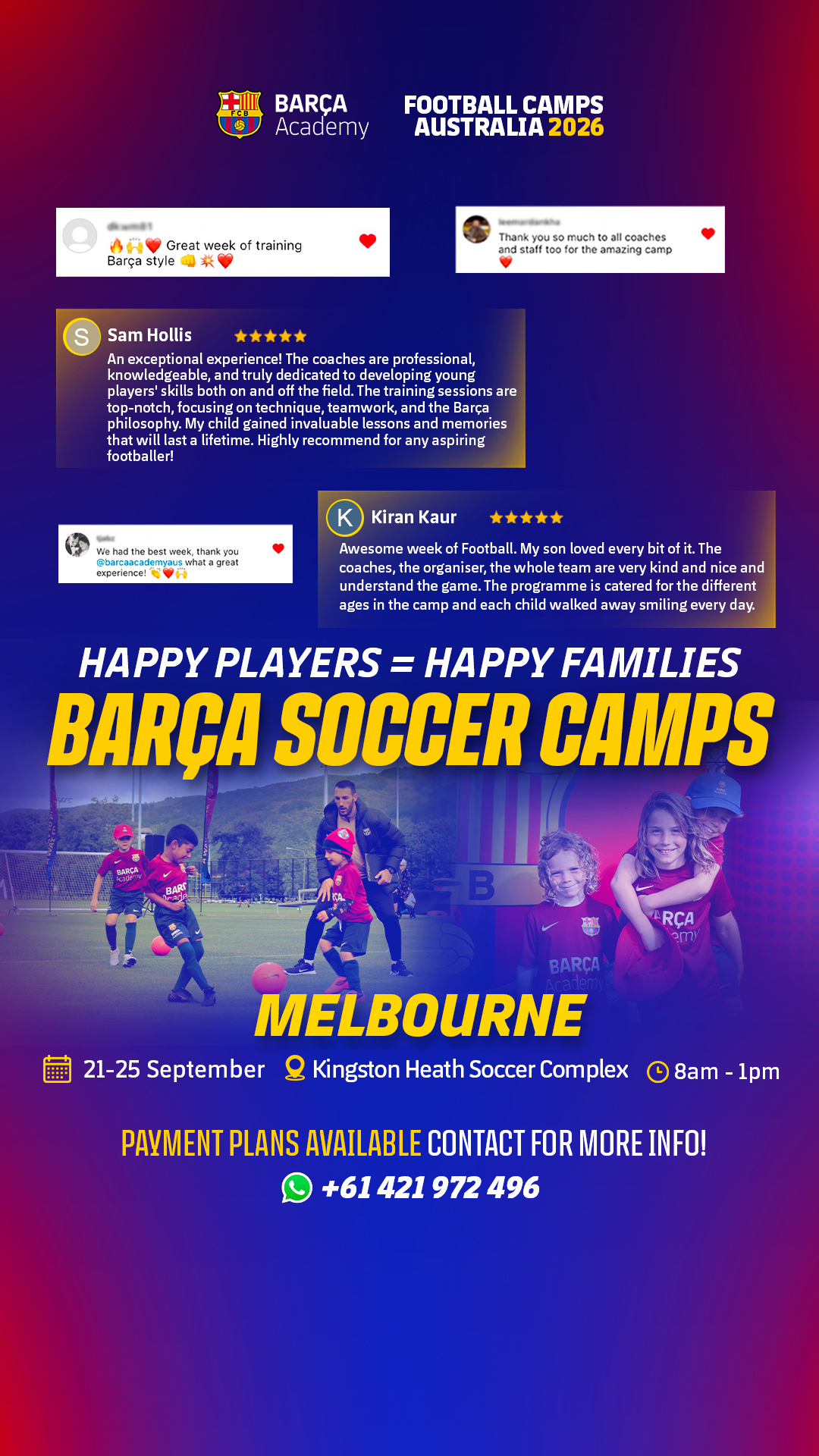 Barça Academy Australia & New Zealand Facebook ad