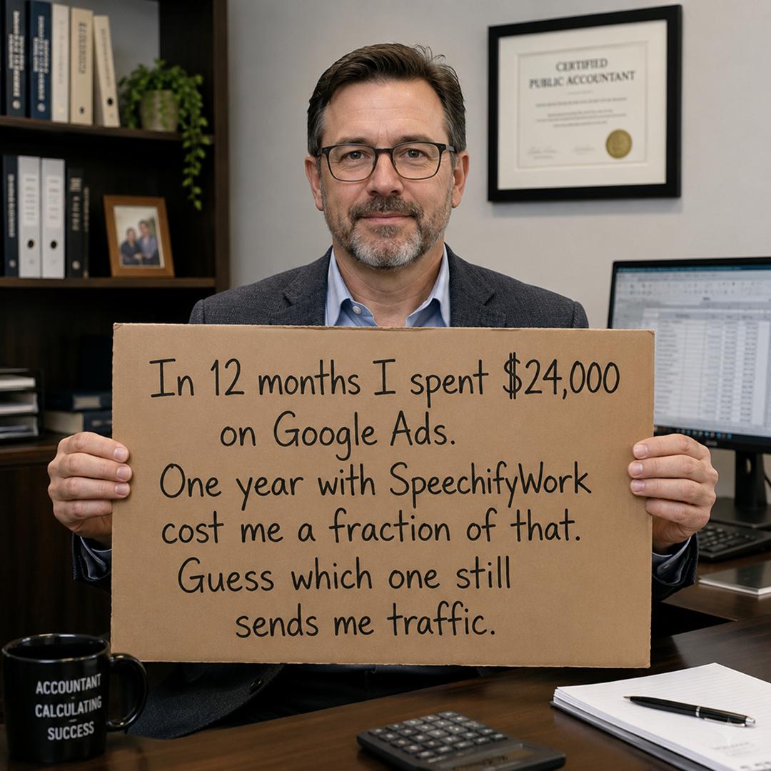 Speechify Facebook ad