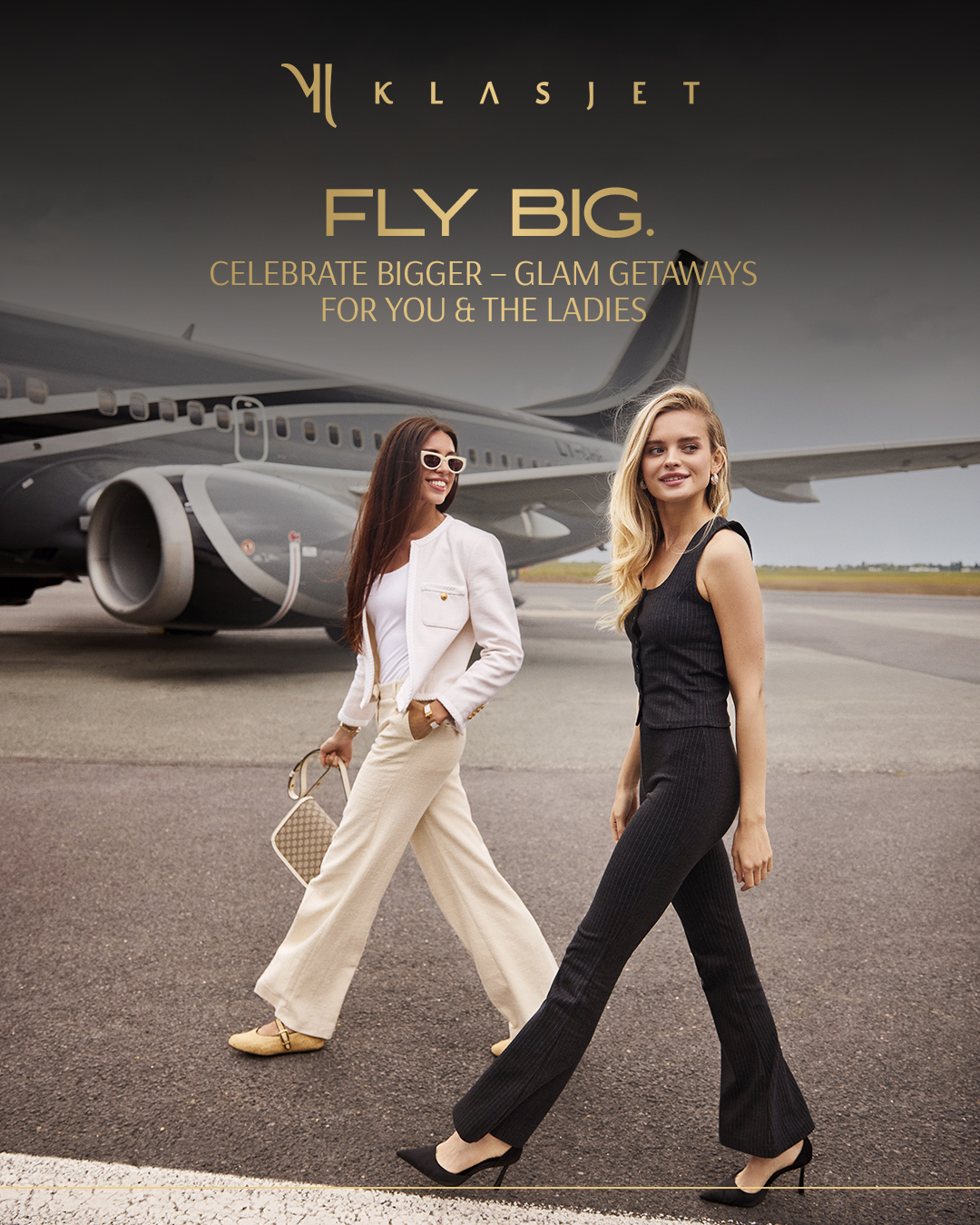 KlasJet Facebook ad: Whether it’s a luxe hen party, a glam…