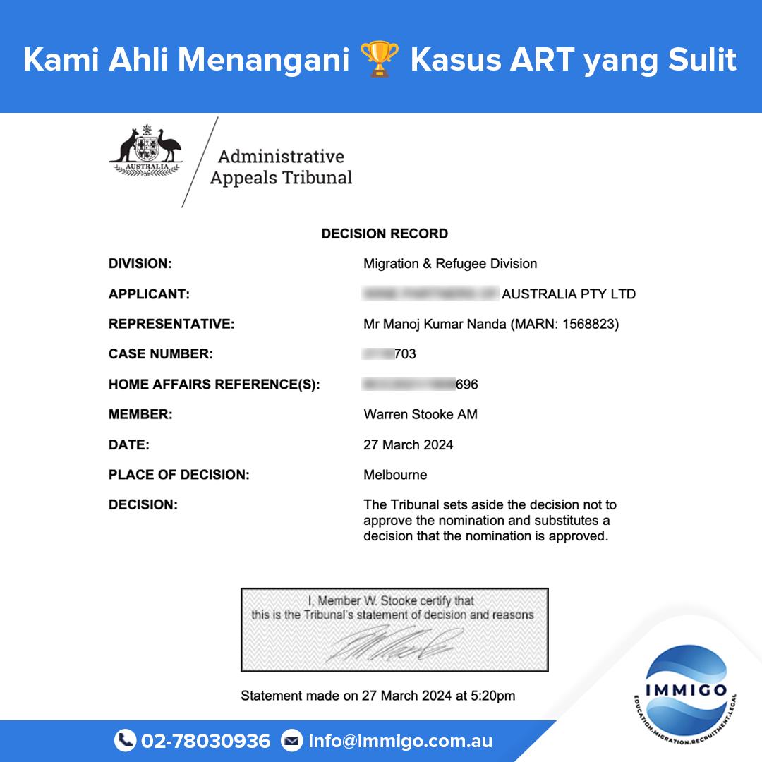 Immigo Consulting Facebook ad: Pesan Konsultasi Anda di Sini
