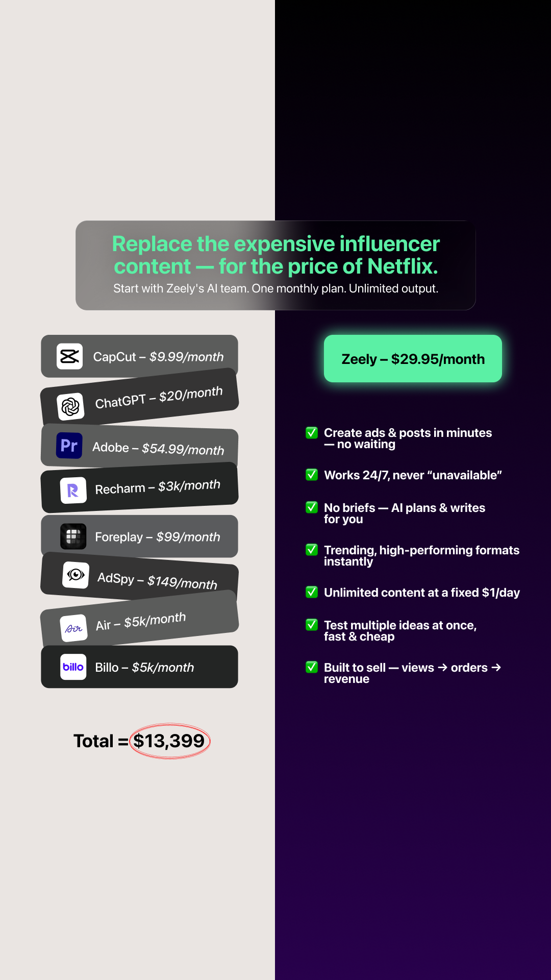 Zeely Facebook ad