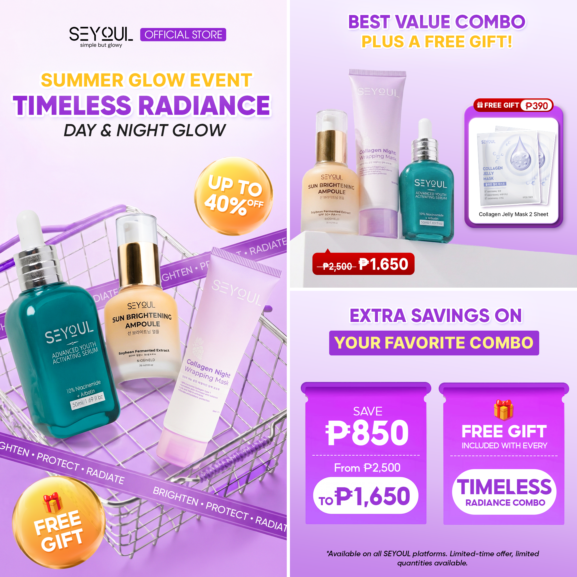 Seyoul - Face Care Facebook ad: Special, receive a free gift when you buy today!