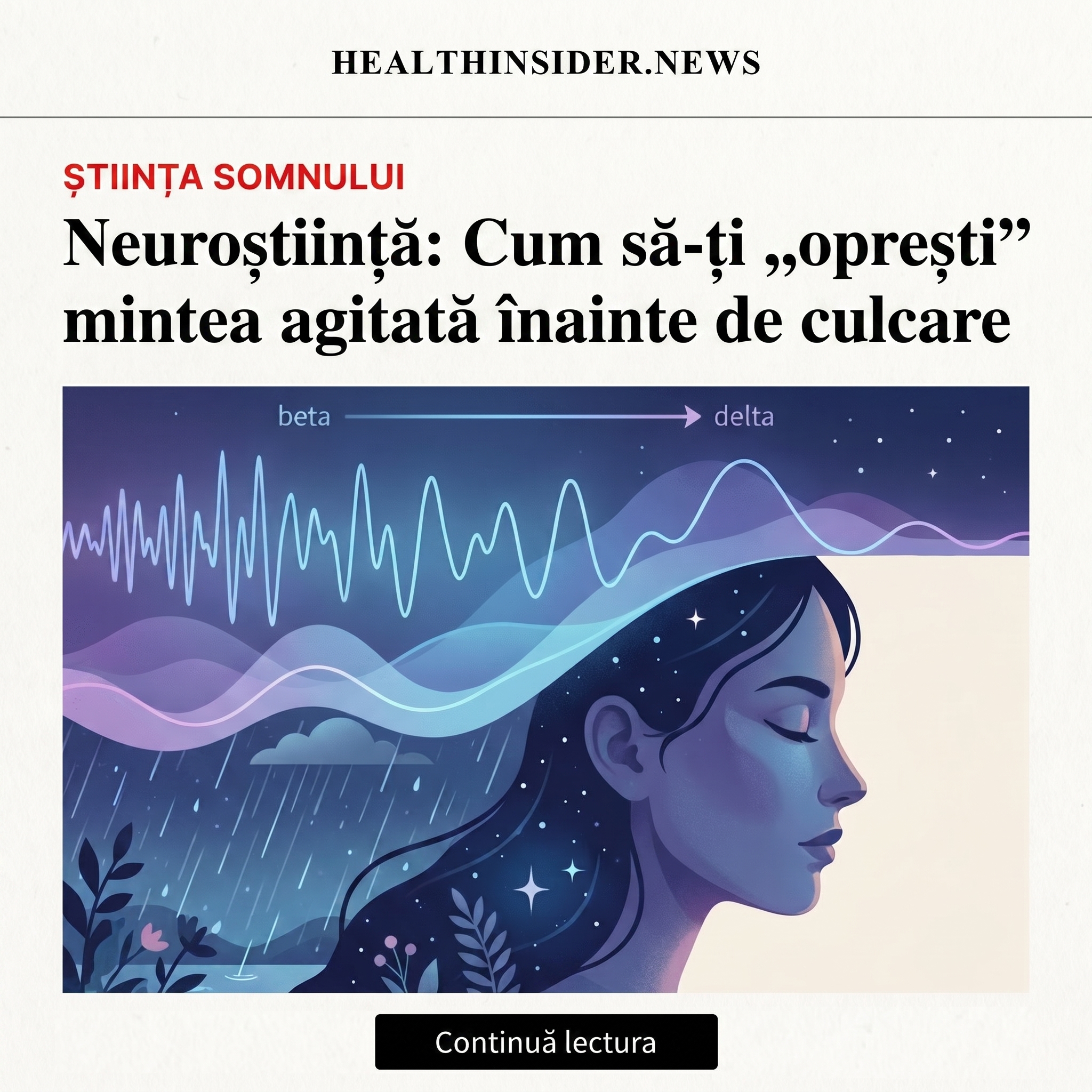 Healthhorizon.news Facebook ad: Nu poți dormi? Această tehnică audio simplă te poate ajuta