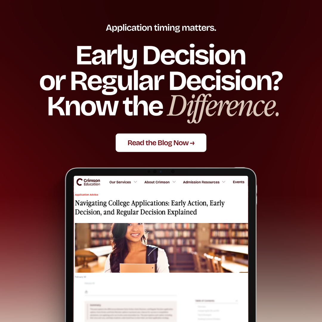 Crimson Education Facebook ad