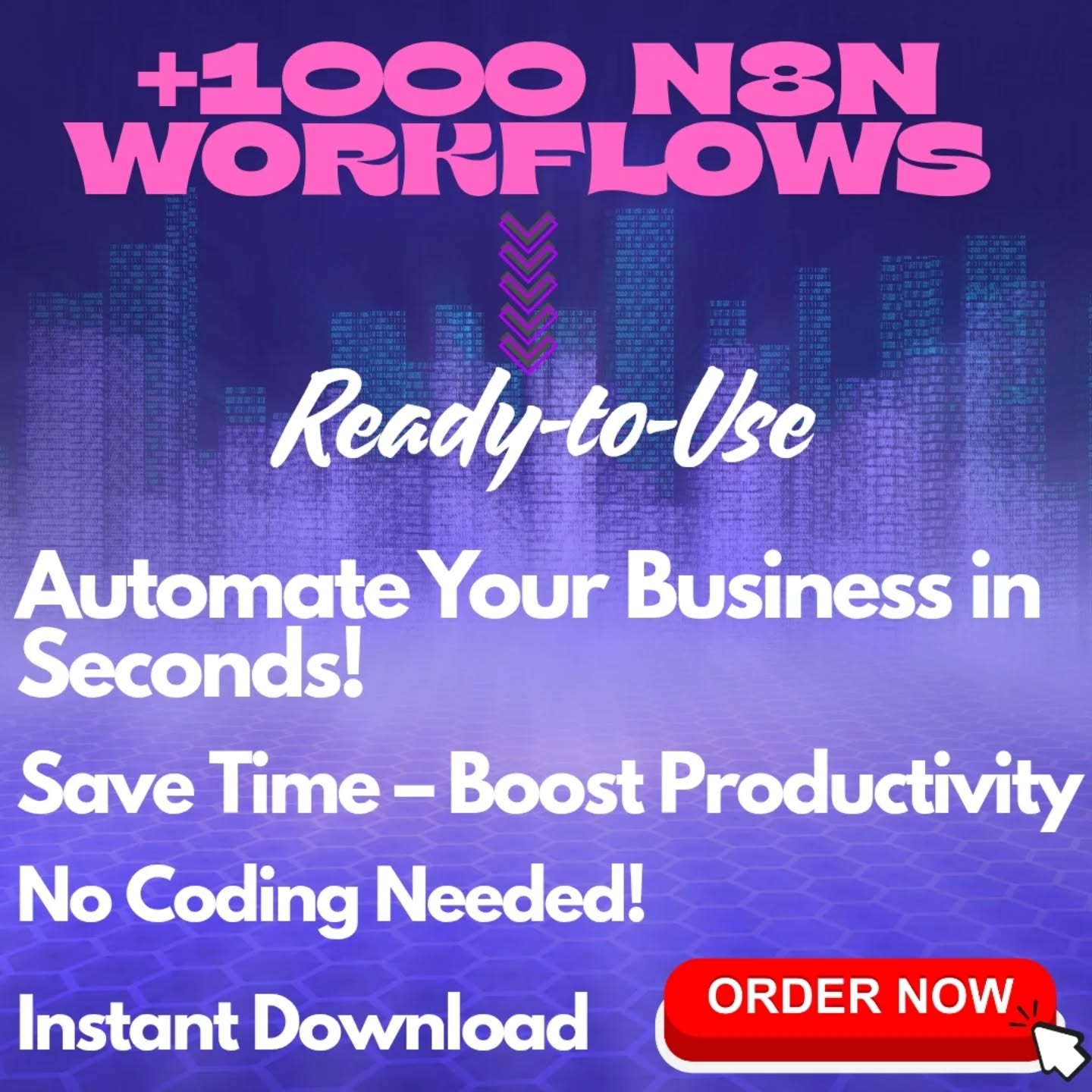 DGPstore Facebook ad: +1000 n8n Workflows to Supercharge Your Automation!