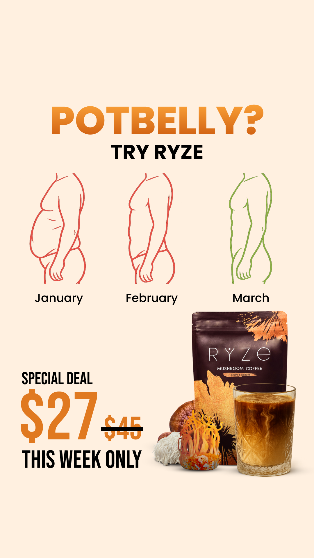 RYZE Superfoods Facebook ad