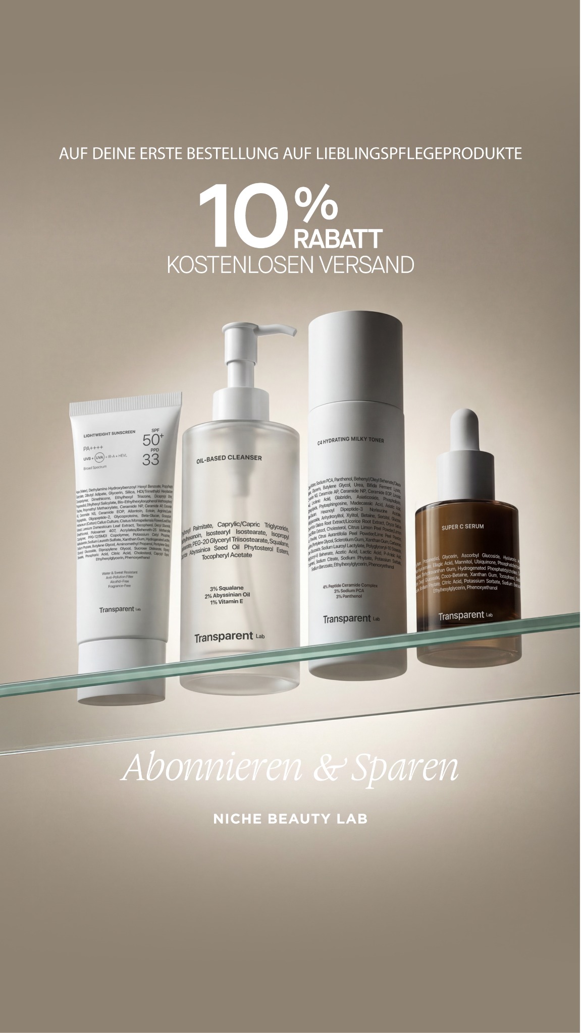 Niche Beauty Lab Facebook ad: Der ultimative SPF-Guide