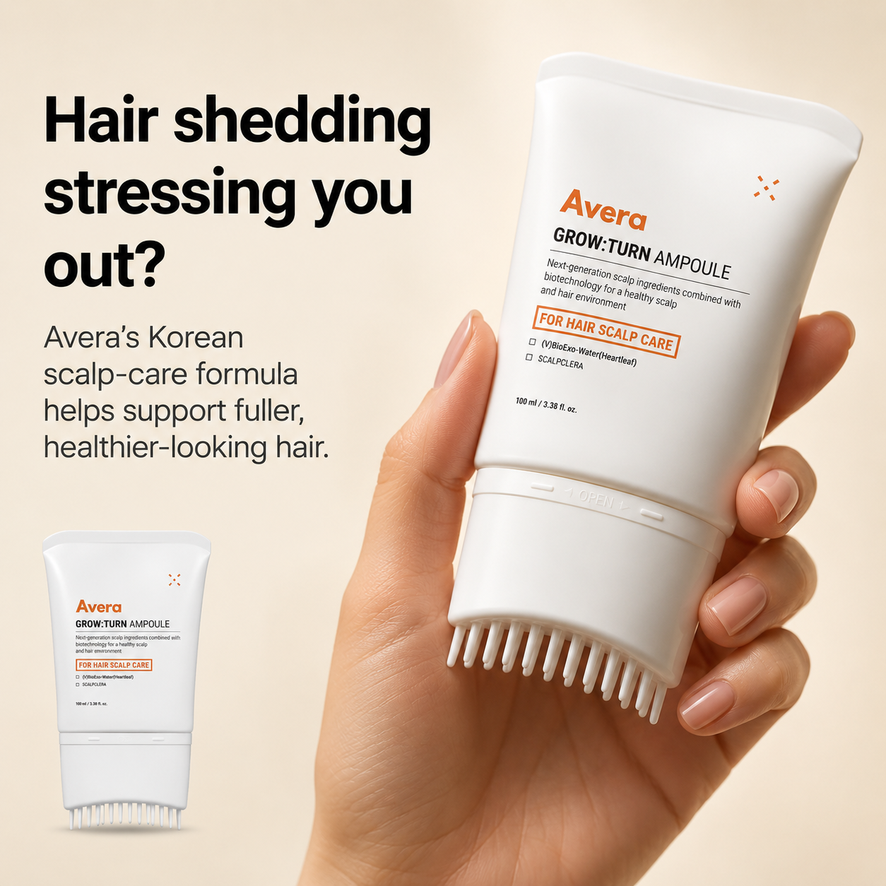 Avera Facebook ad: Korea's #1 Hair Growth Serum