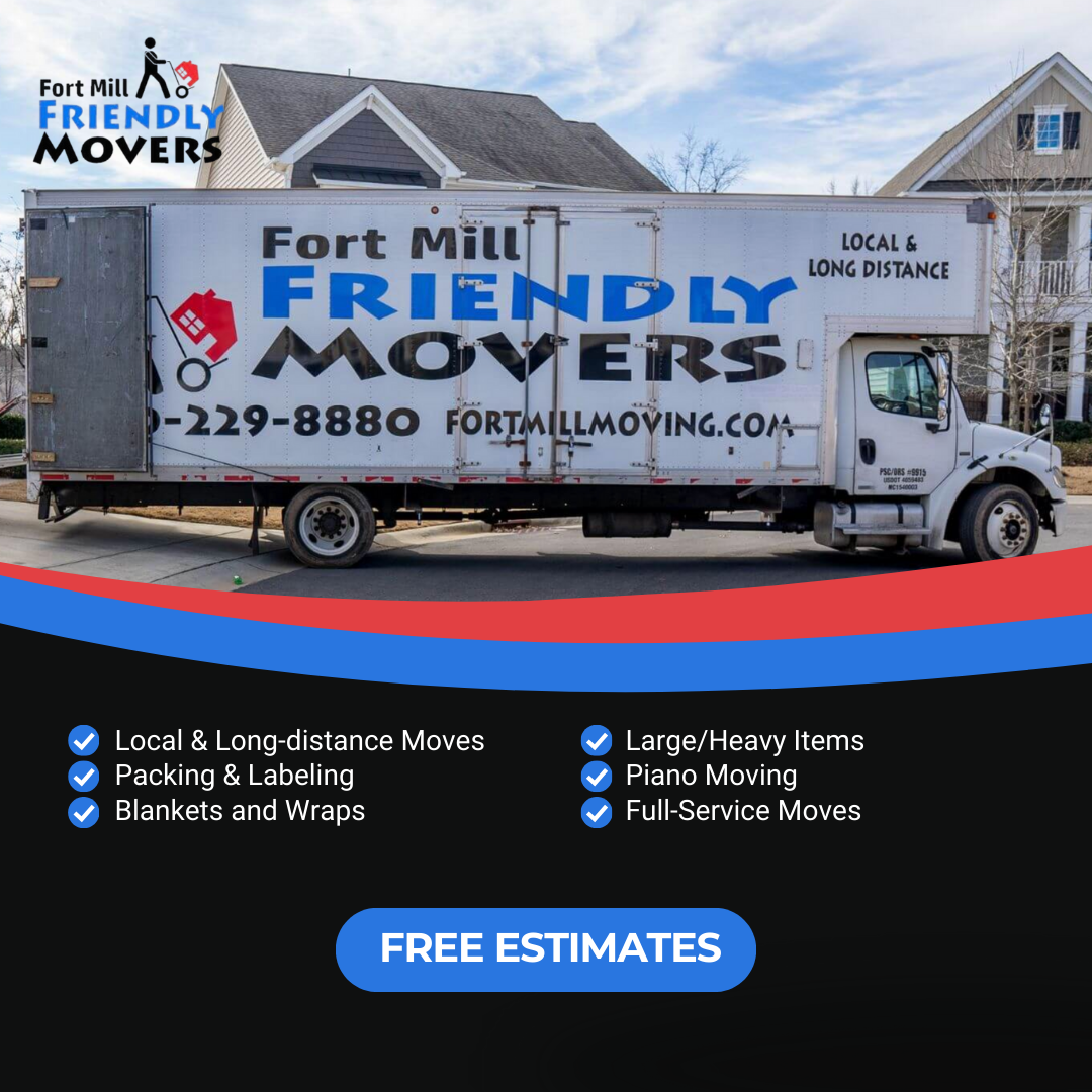 Fort Mill Friendly Movers Facebook ad from Apr 9, 2025