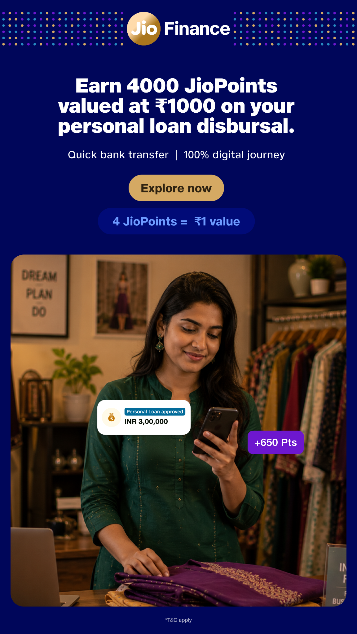 JioFinance Facebook ad