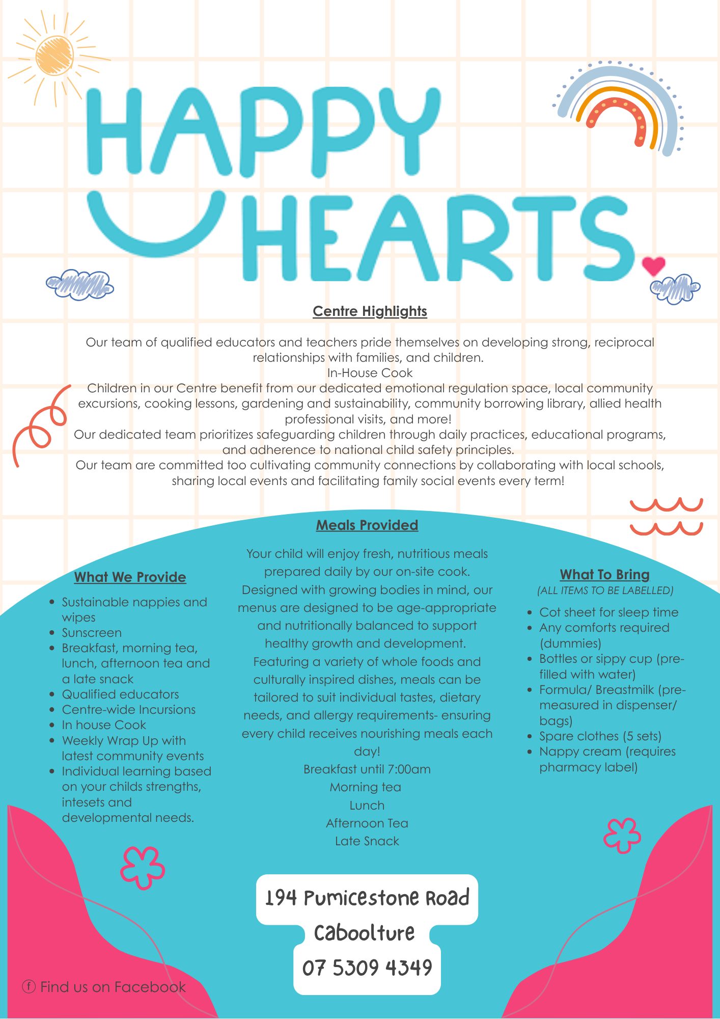 Happy Hearts Childcare and Kindergarten Caboolture Facebook ad