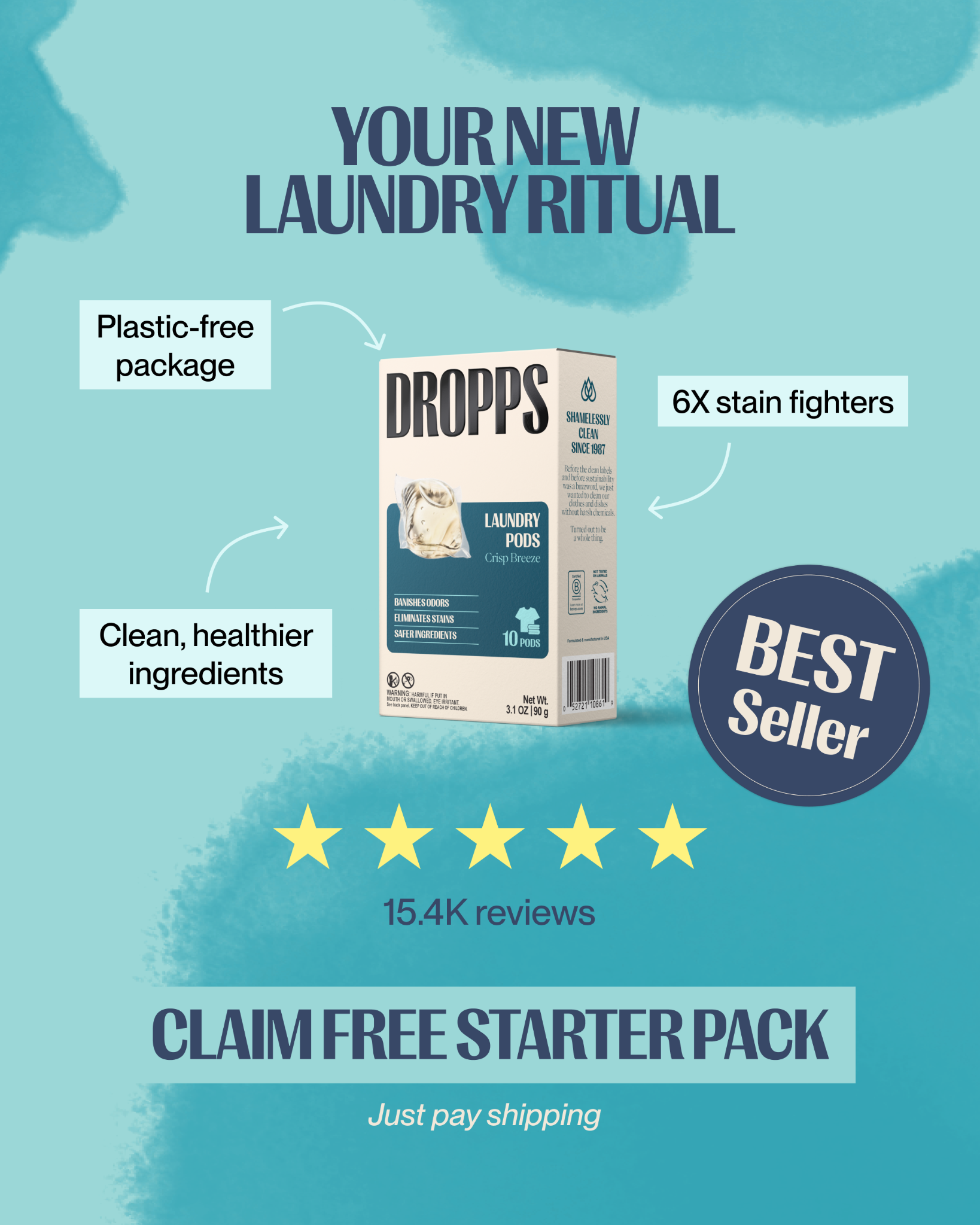 Dropps Facebook ad: Get Your Free Starter Pack Today!