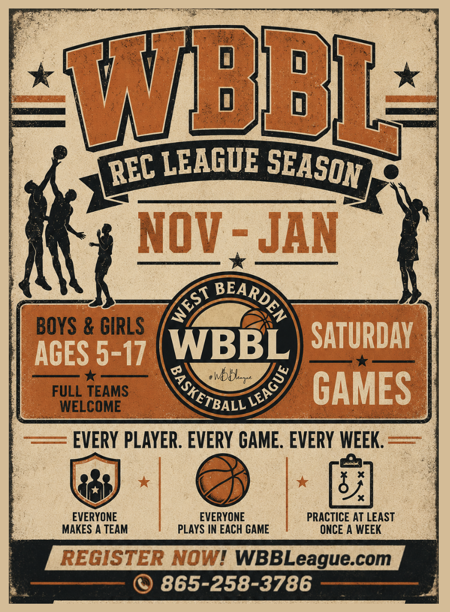 West Bearden Basketball League (WBBL) Facebook ad: Home