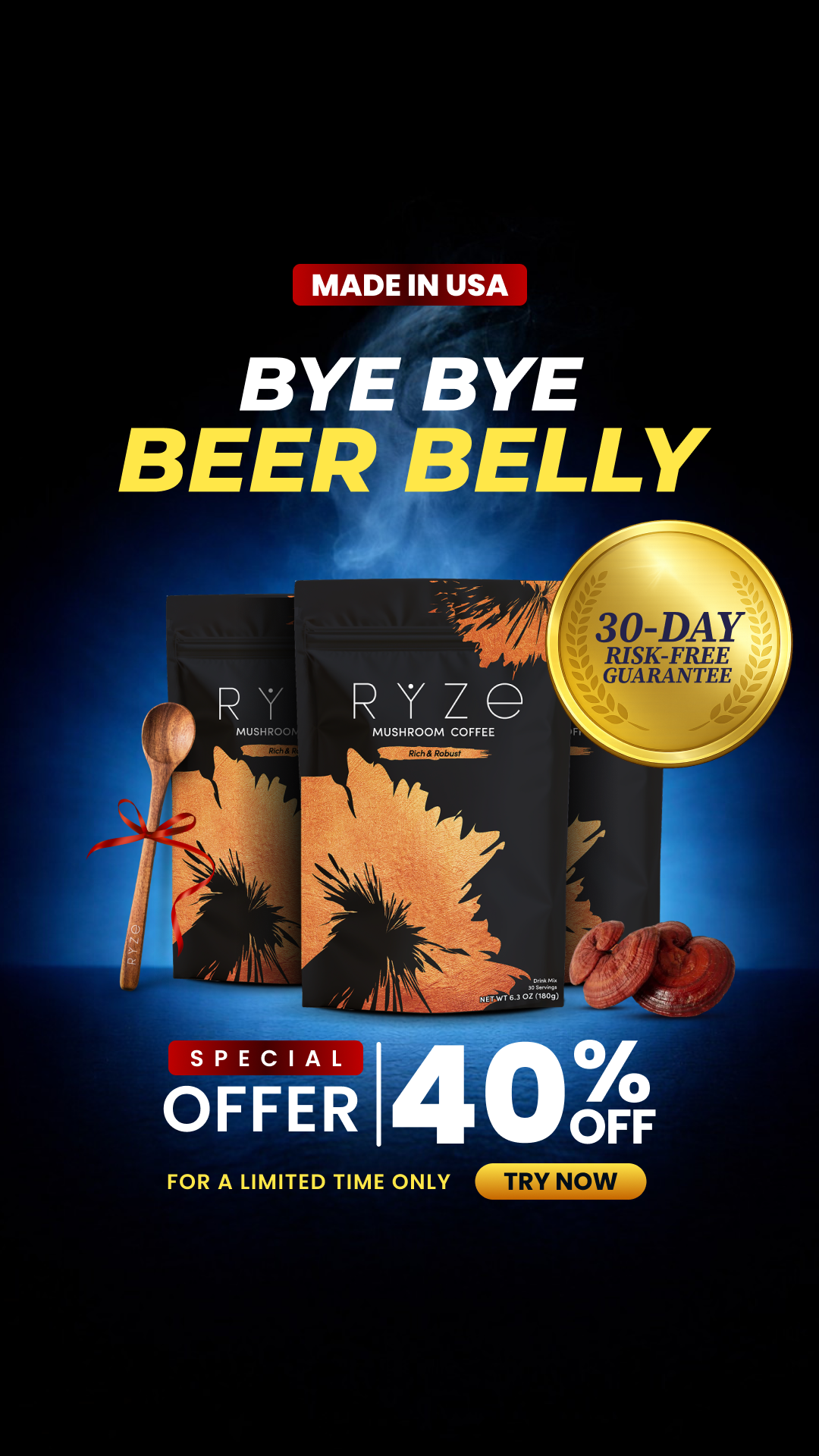 RYZE Superfoods Facebook ad