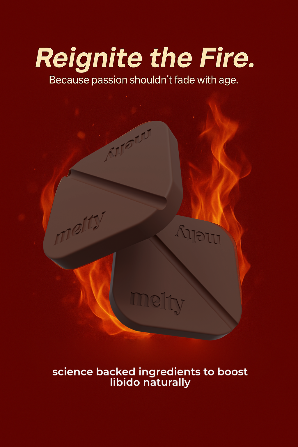 Try Melty Facebook ad: Aphrodisiac Couple Chocolate