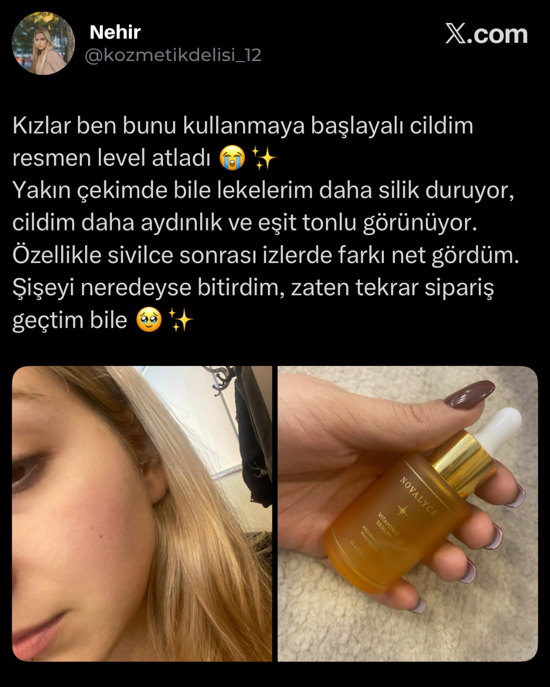 Novalyce Facebook ad: C Serum