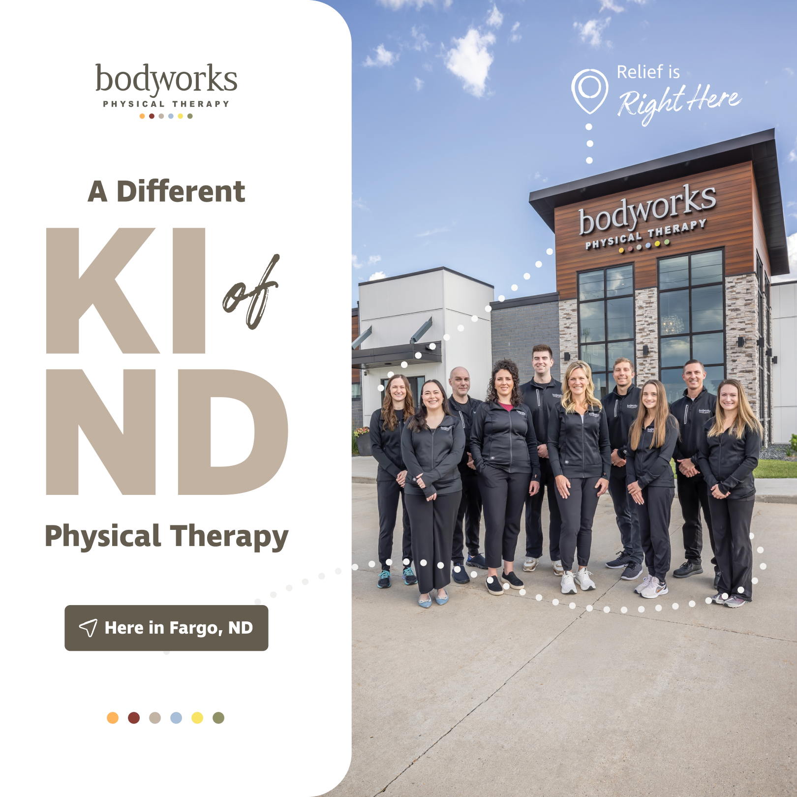 Bodyworks Physical Therapy - Fargo, ND Facebook ad: A different kind of physical therapy means care…