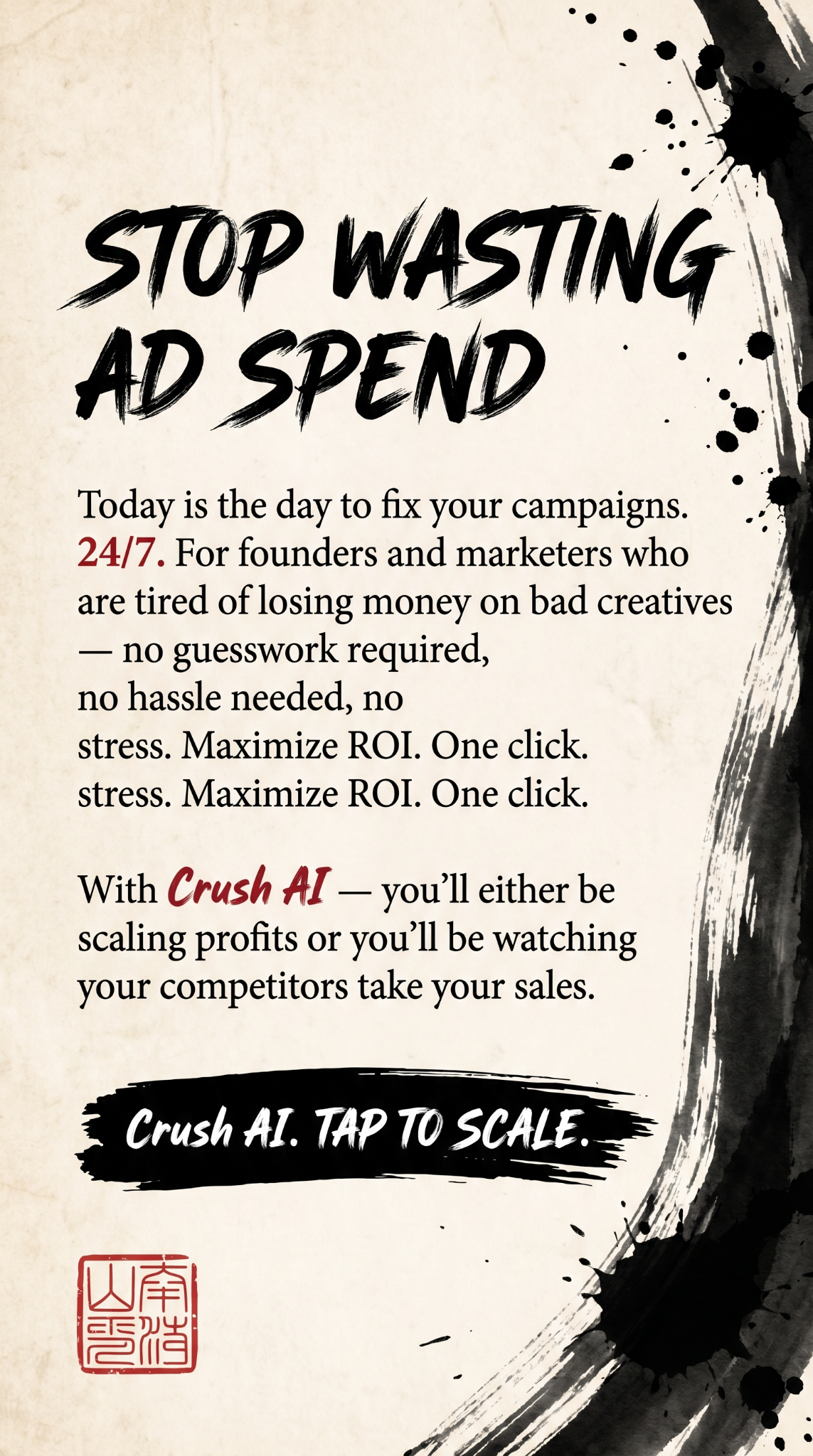 trycrush.ai Facebook ad