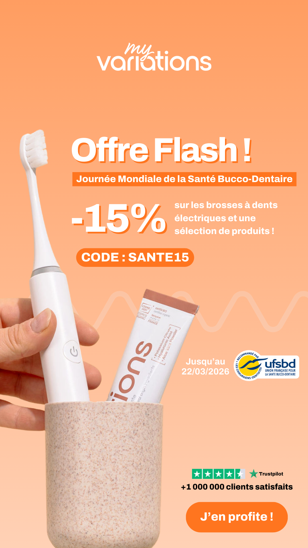 My Variations Facebook ad: -15% pendant 2 jours