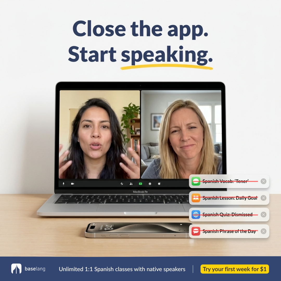 BaseLang Facebook ad