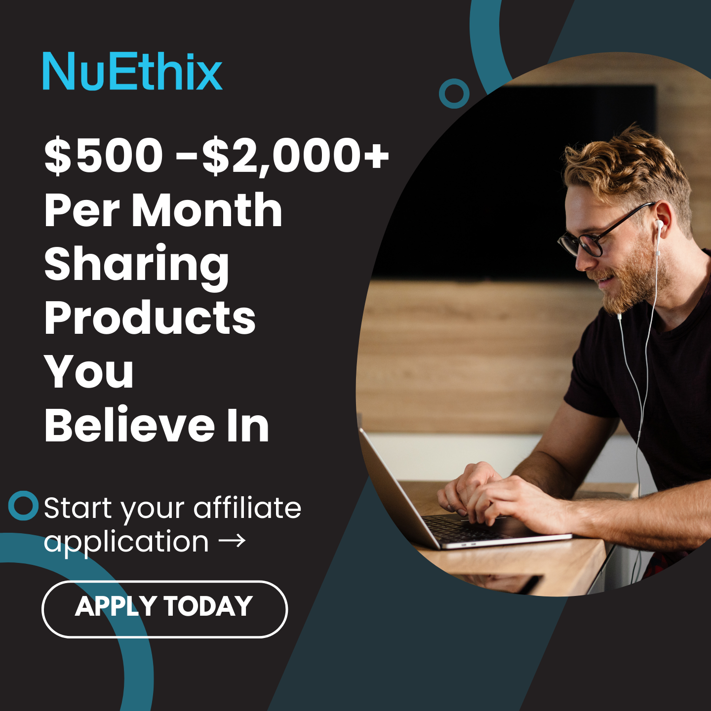 NuEthix Formulations Facebook ad: $500-$2,000+ Per Month Sharing Products You Believe In