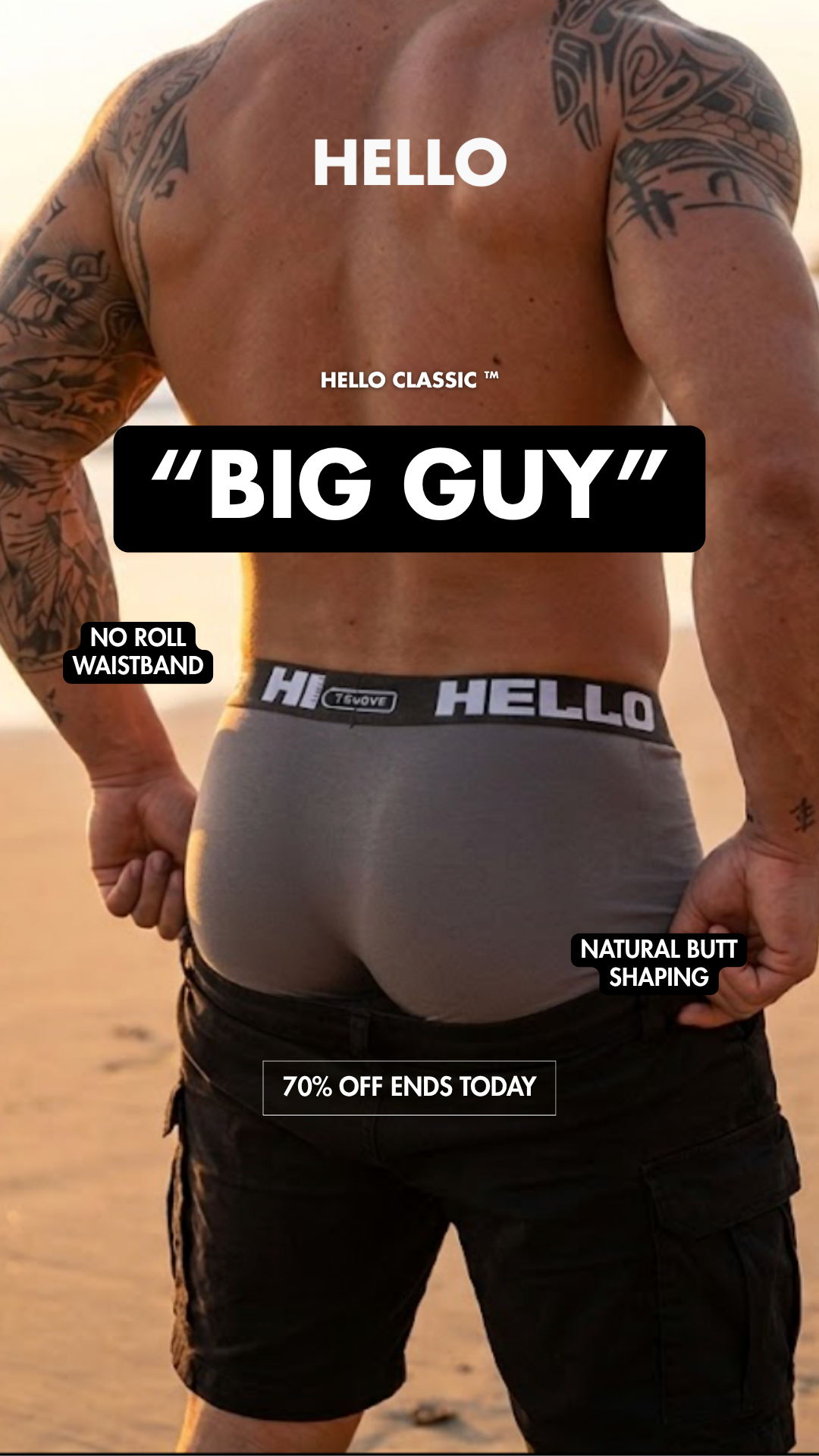 HELLO - The Only Underwear You'll Ever Need Facebook ad