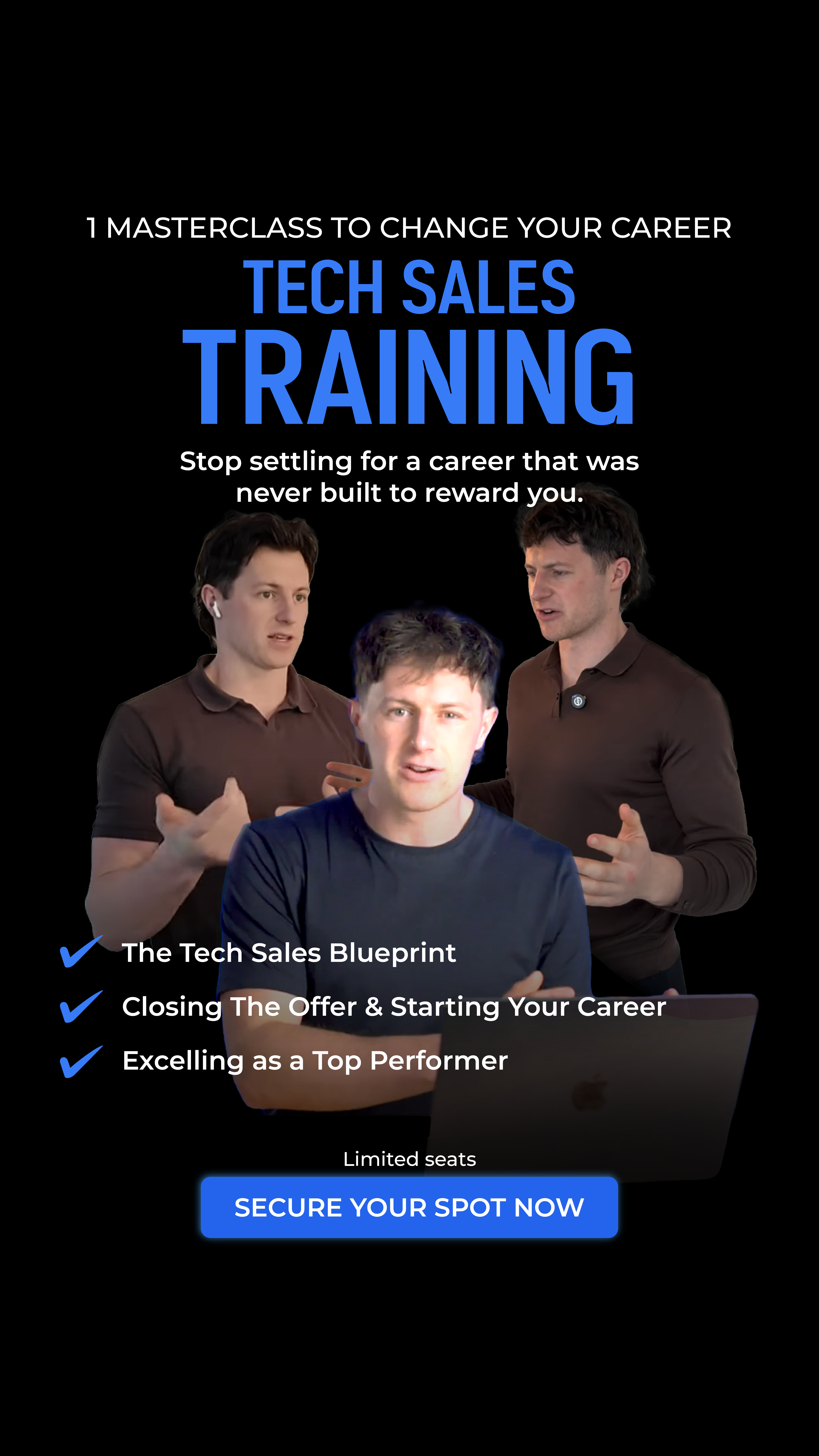 The Sales Circle Facebook ad: Register to our webinar