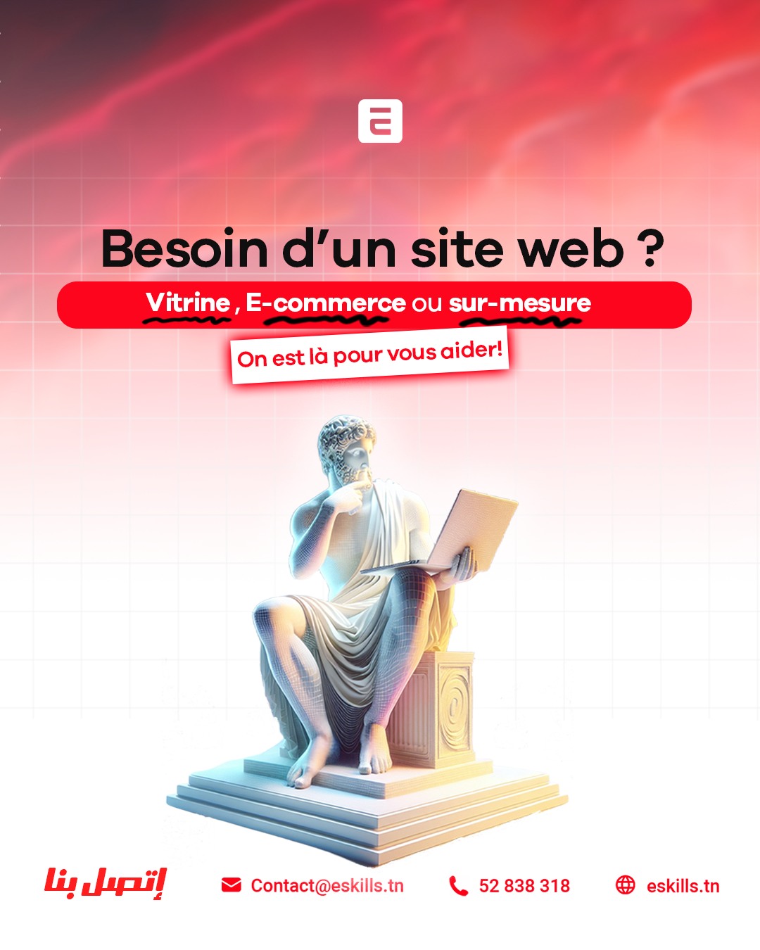 Eskills - Digital Agency Facebook ad: Chat with us