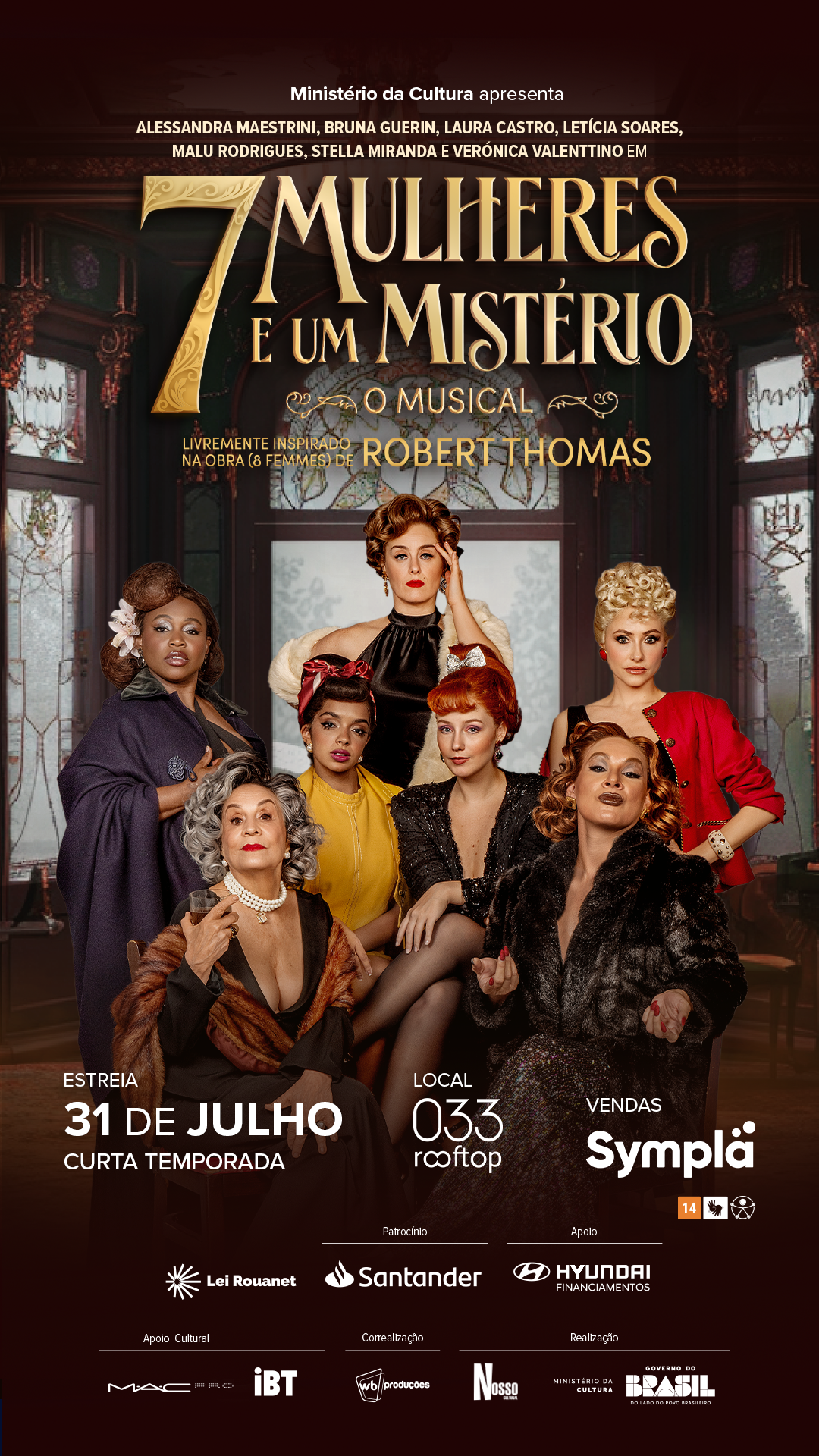 7 Mulheres e Um Mistério Facebook ad from May 1, 2026