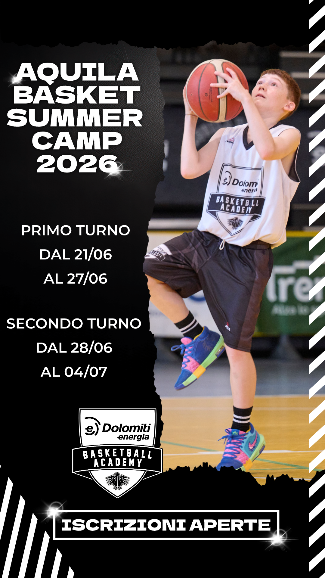 Aquila Basket Camp Facebook ad from Feb 17, 2026