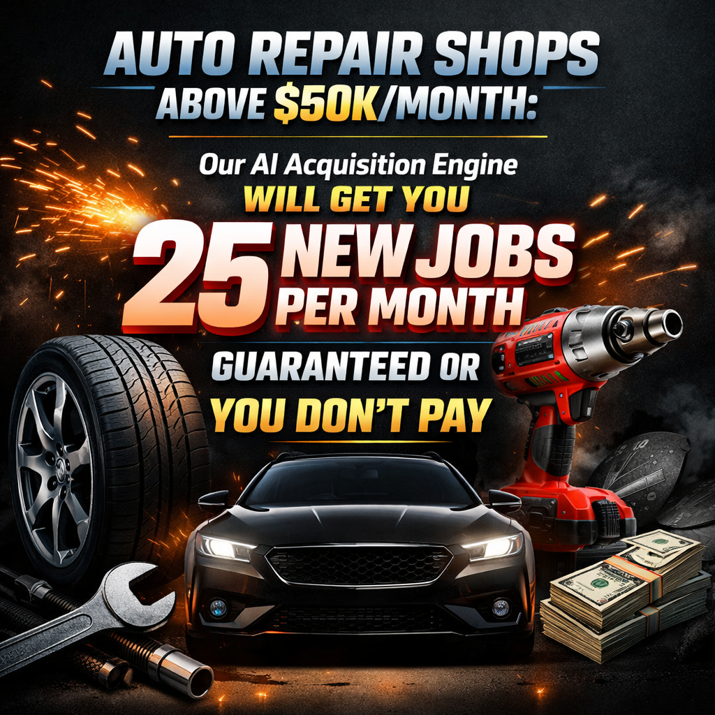 WeLevel Facebook ad: Auto Repair & Mechanic Shops Doing $50K+ Per…