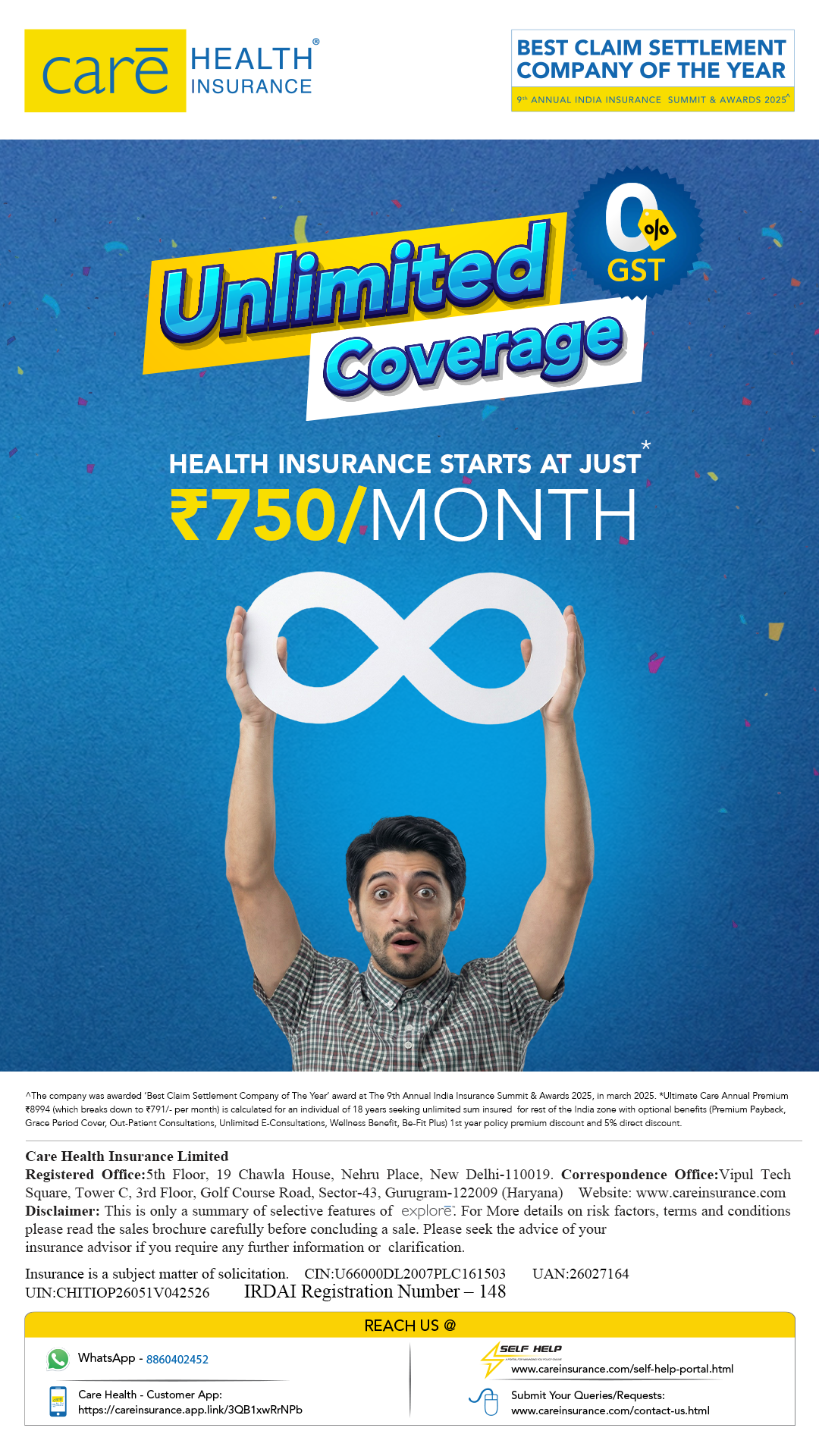 Care Insurance Facebook ad from Jul 29, 2026