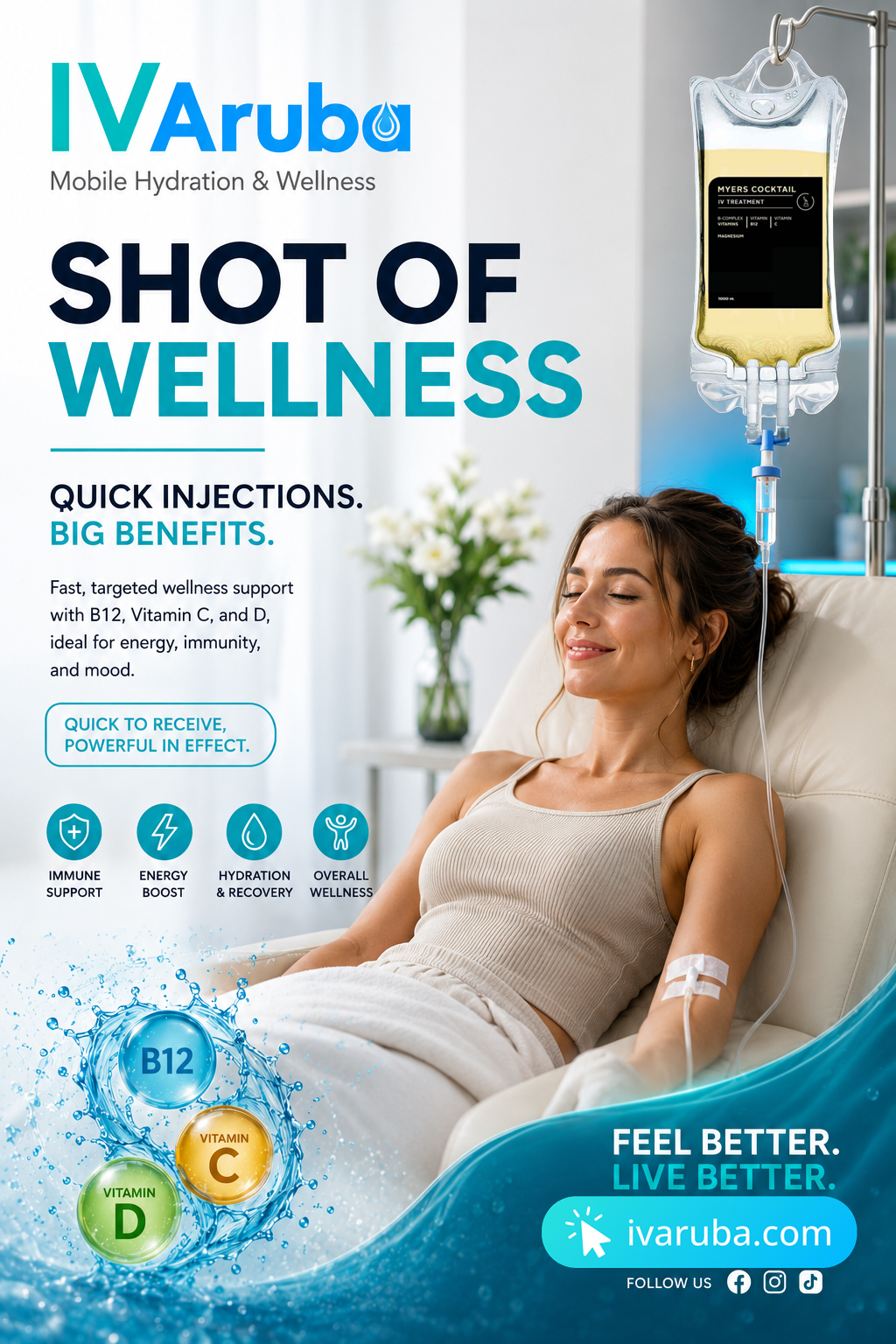 IV ARUBA Facebook ad: Shot of Wellness.