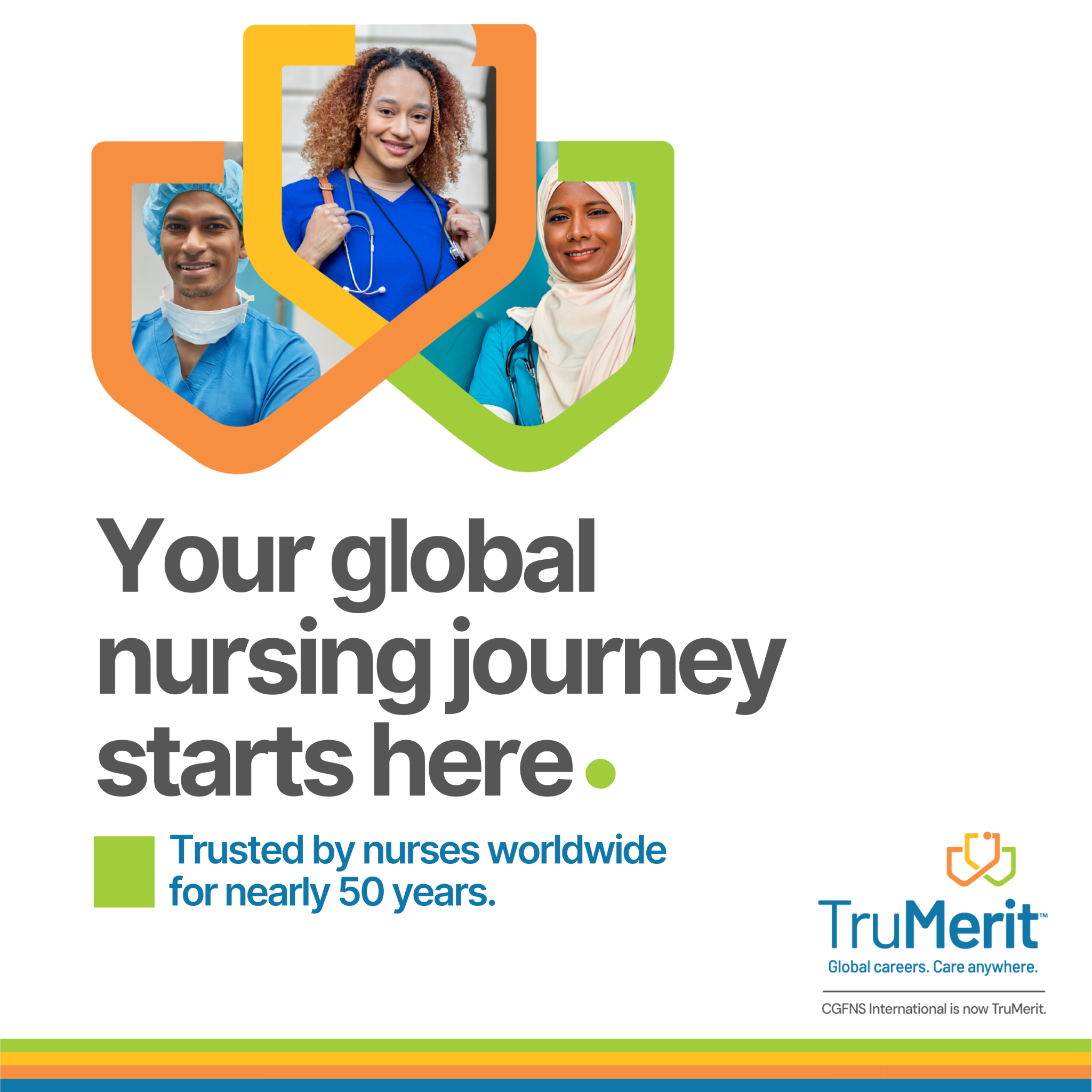 TruMerit - CGFNS Facebook ad: Dreaming of a nursing career abroad?
