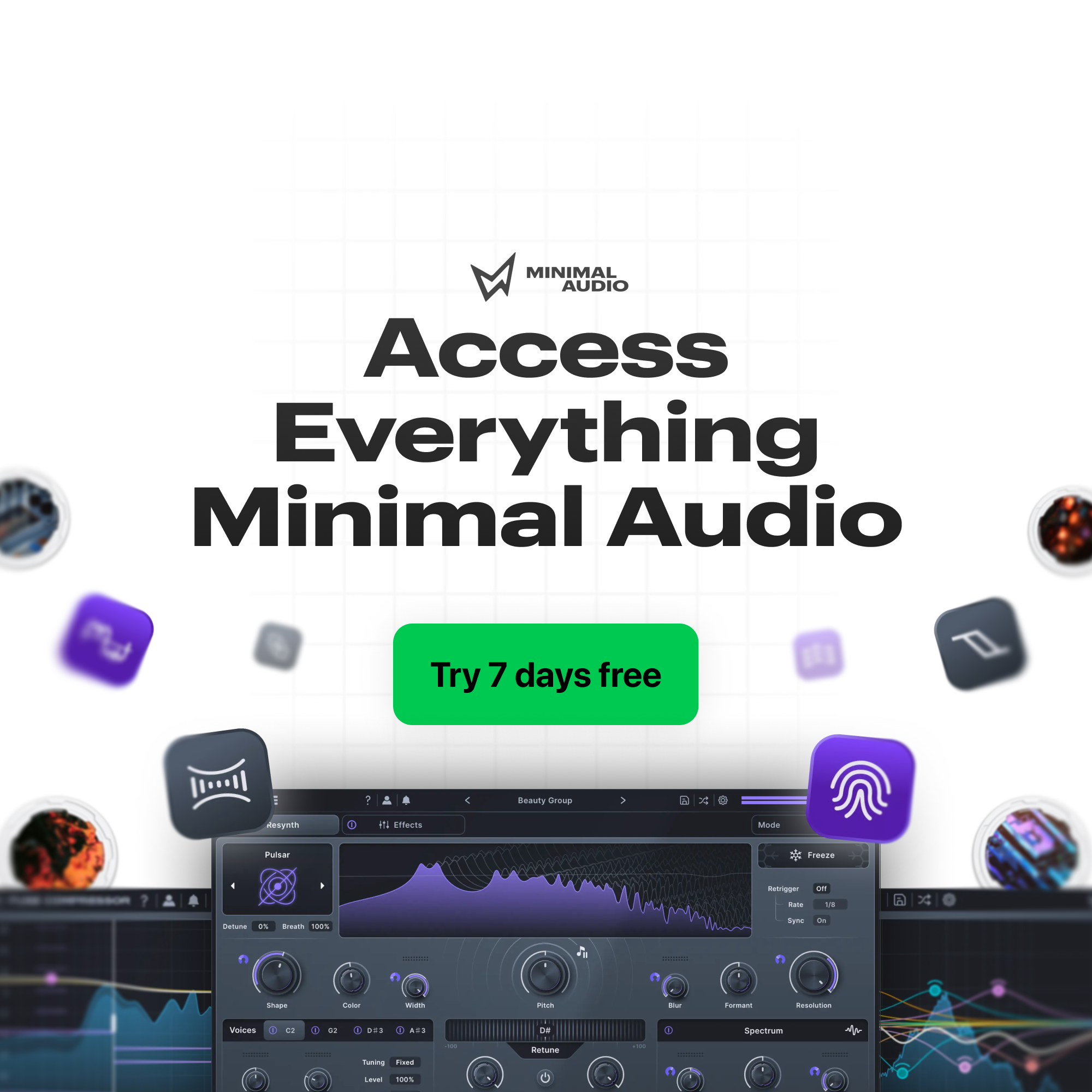 Minimal Audio Facebook ad