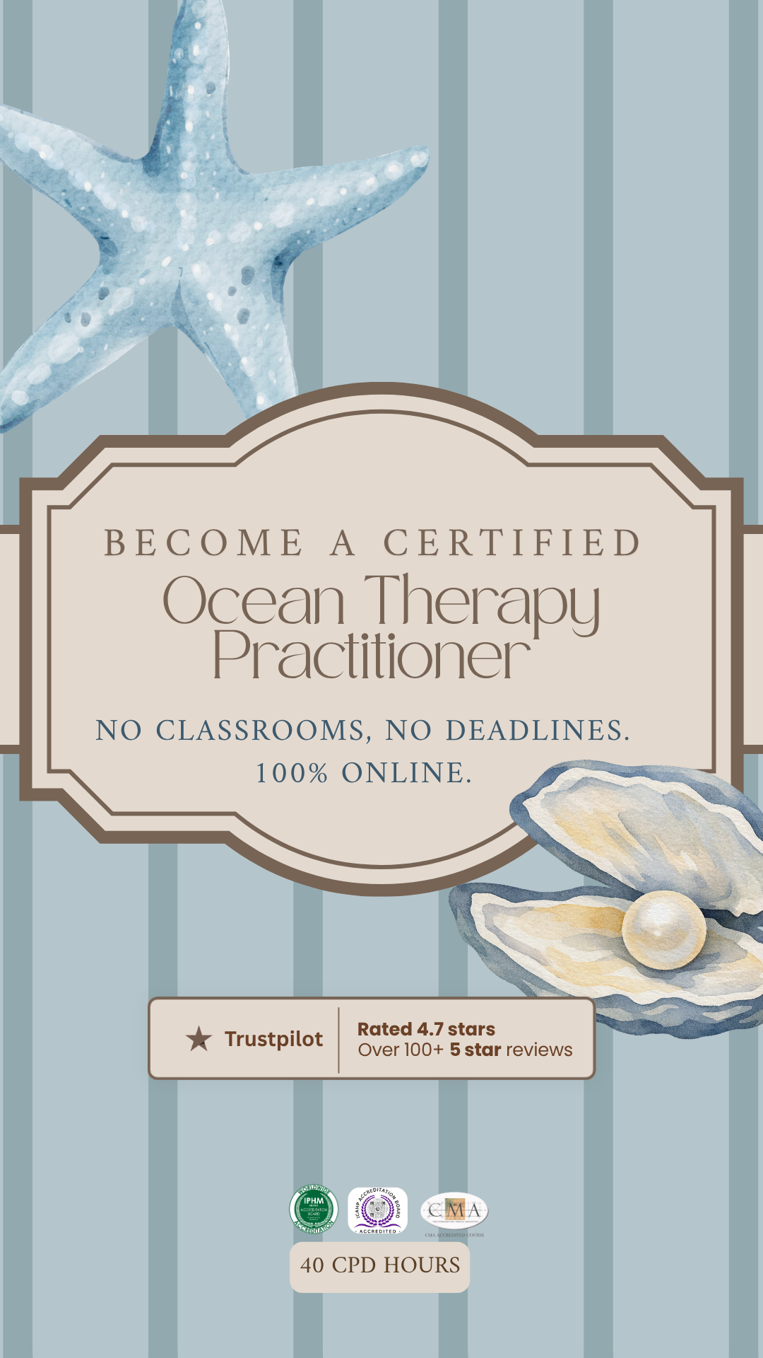 Alma Oasis Facebook ad: Ocean Therapy Certification