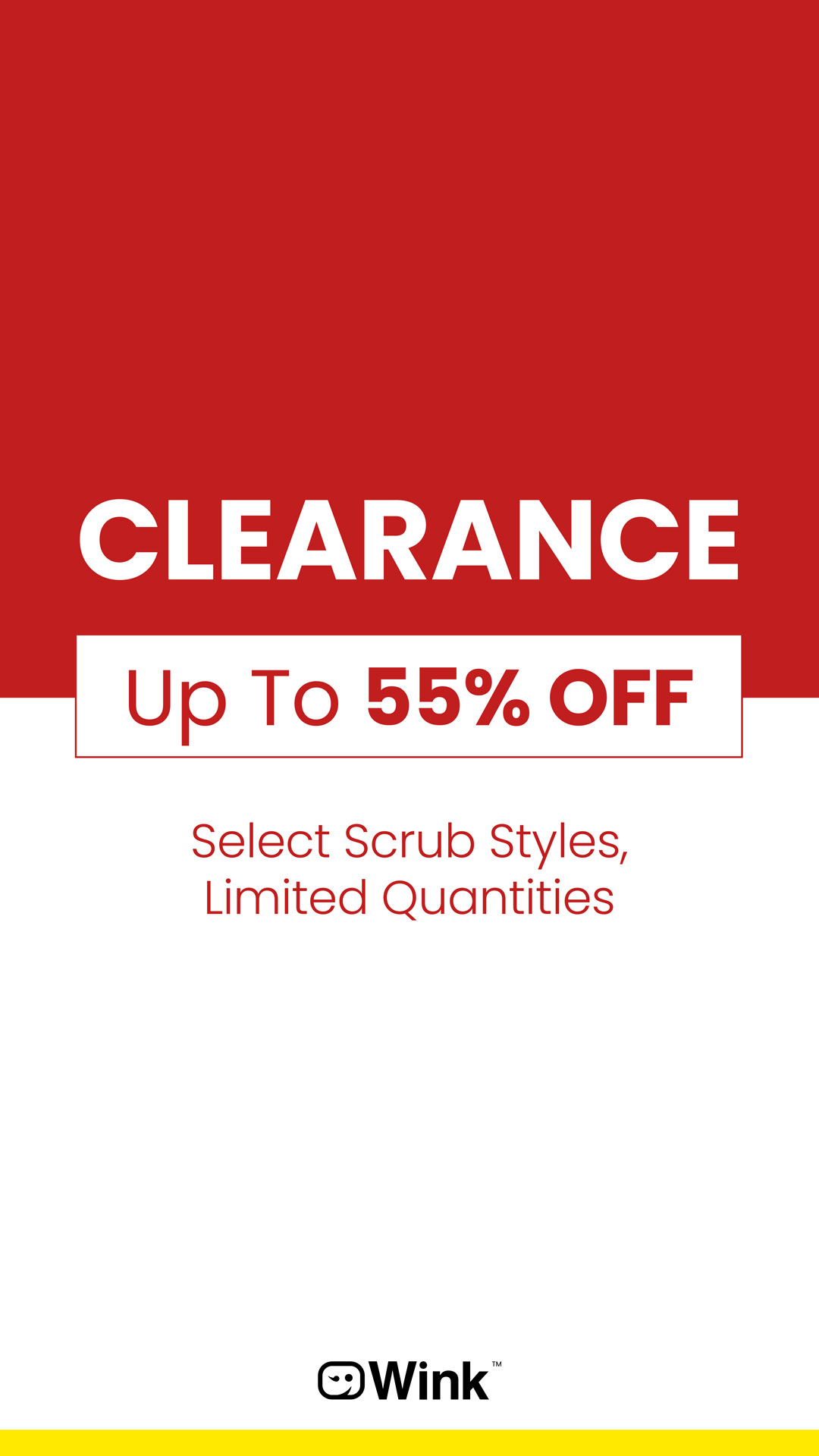 Wink Scrubs Facebook ad