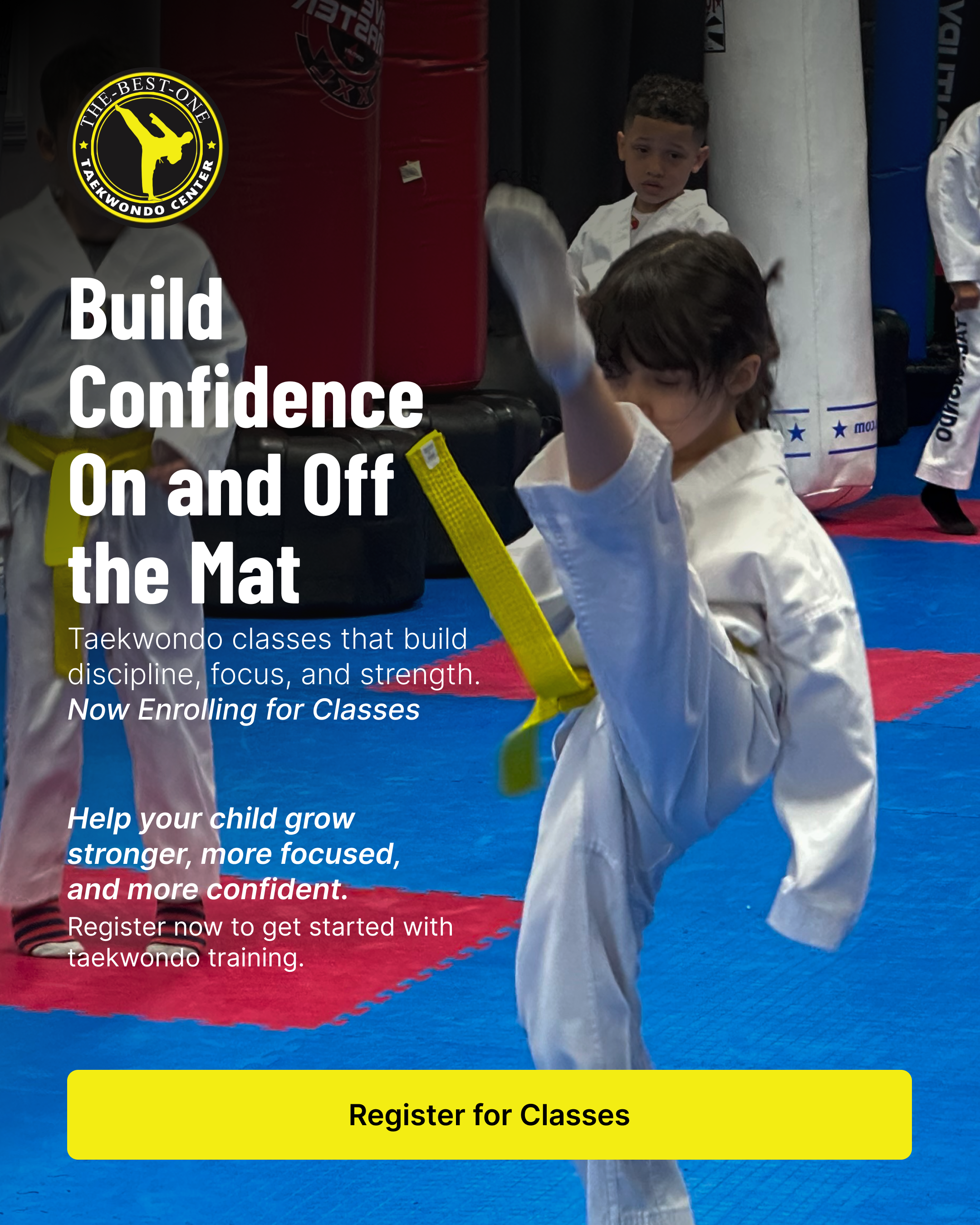 D Best 1 Taekwondo and Kickboxing Center Facebook ad: Unlock Your Fighting Potential!