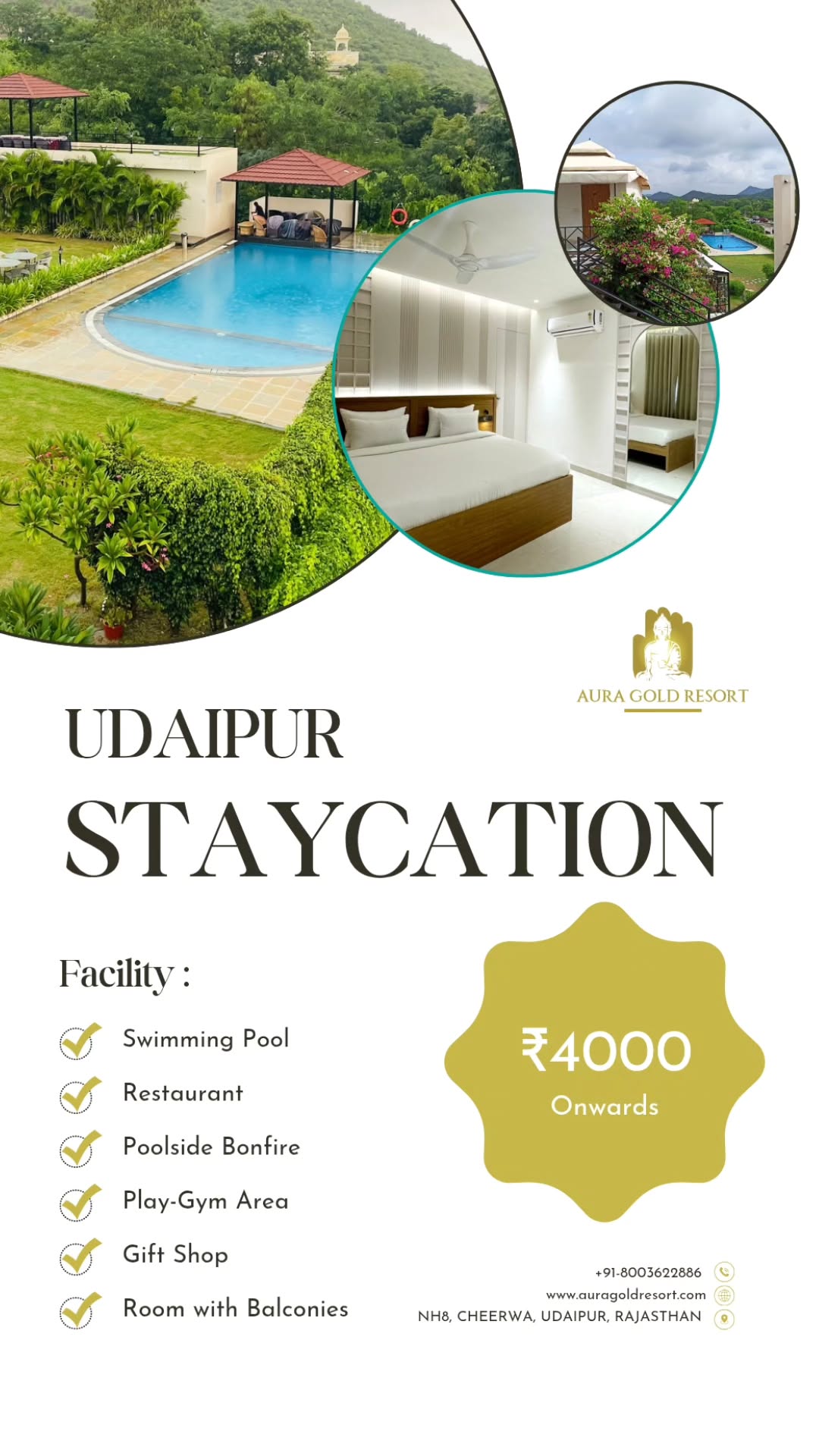 Aura Gold Resort Facebook ad from Feb 26, 2026