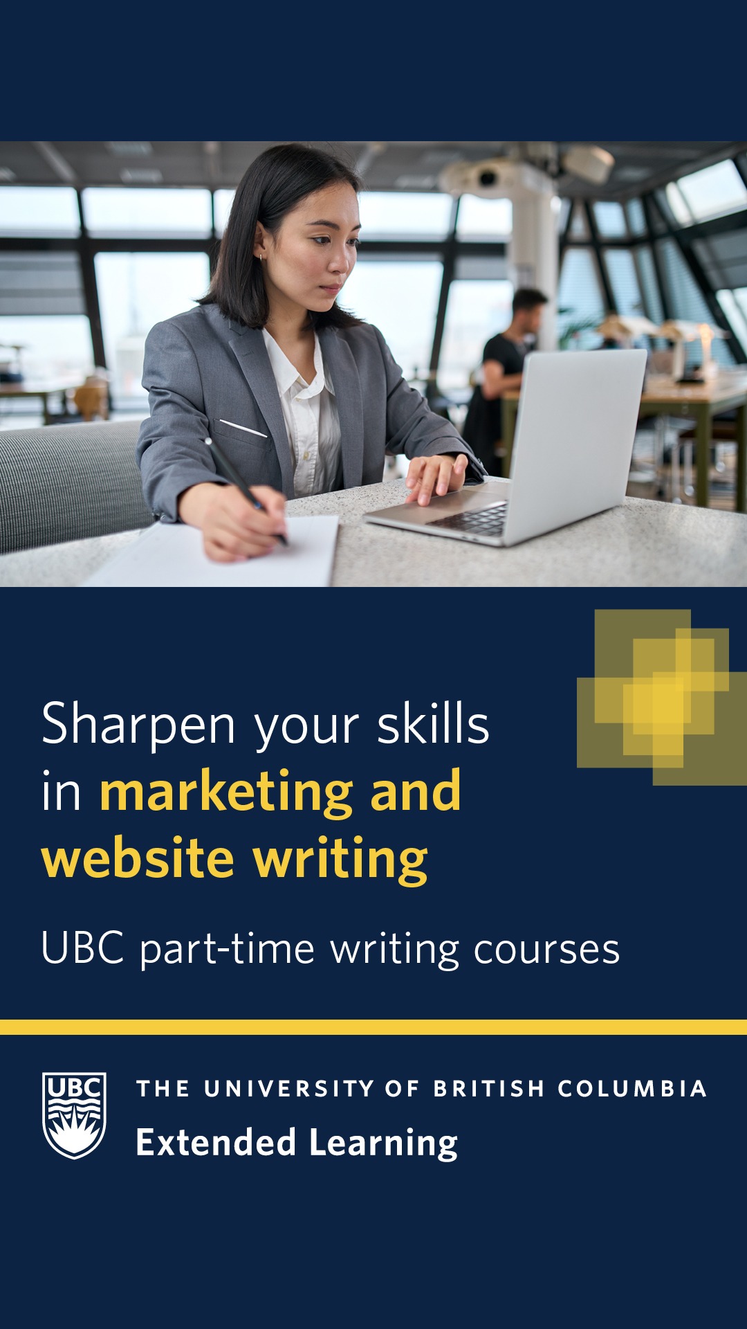 UBC Extended Learning Facebook ad from Apr 30, 2026