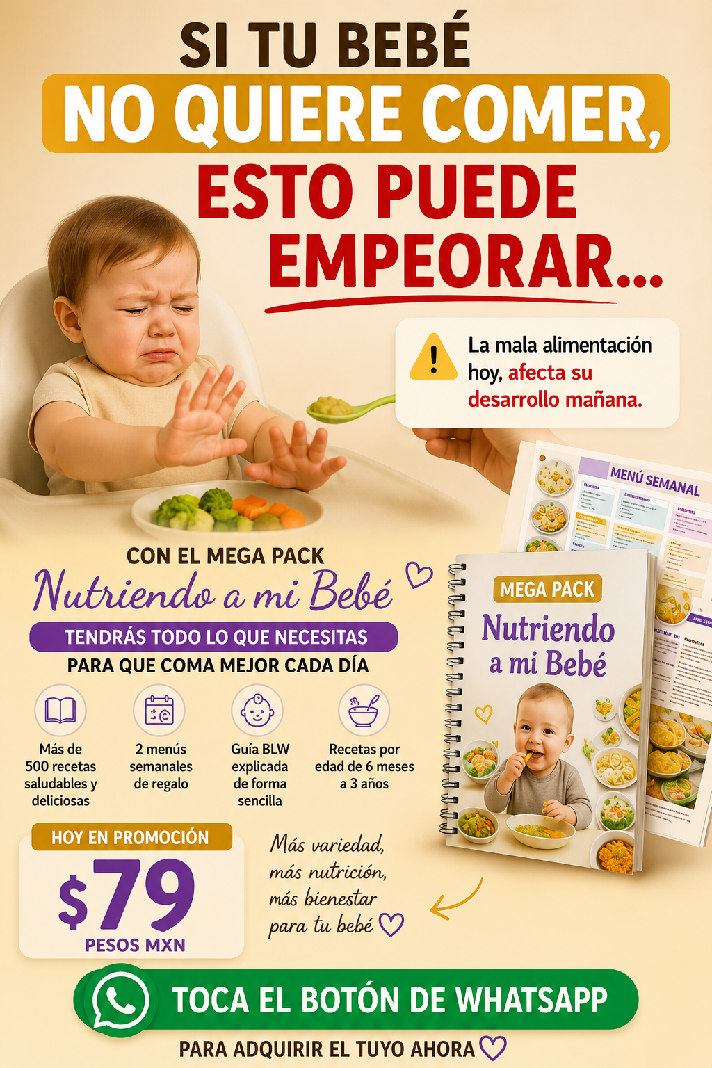Nutriendo a mi Bebé Facebook ad: Chatea con nosotros